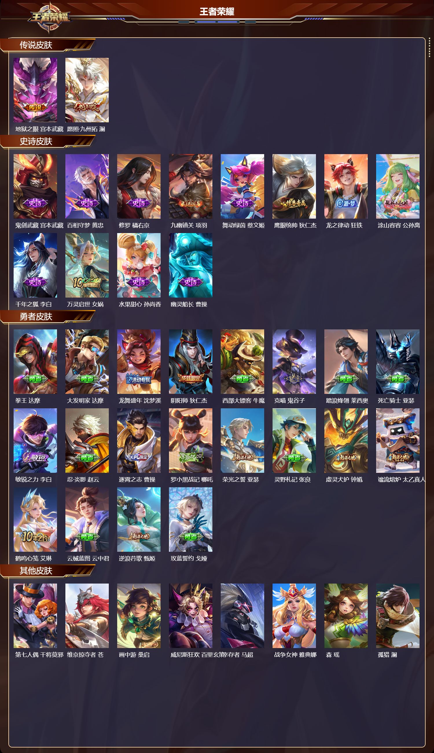 WZMK4200187王者荣耀账号详情图2