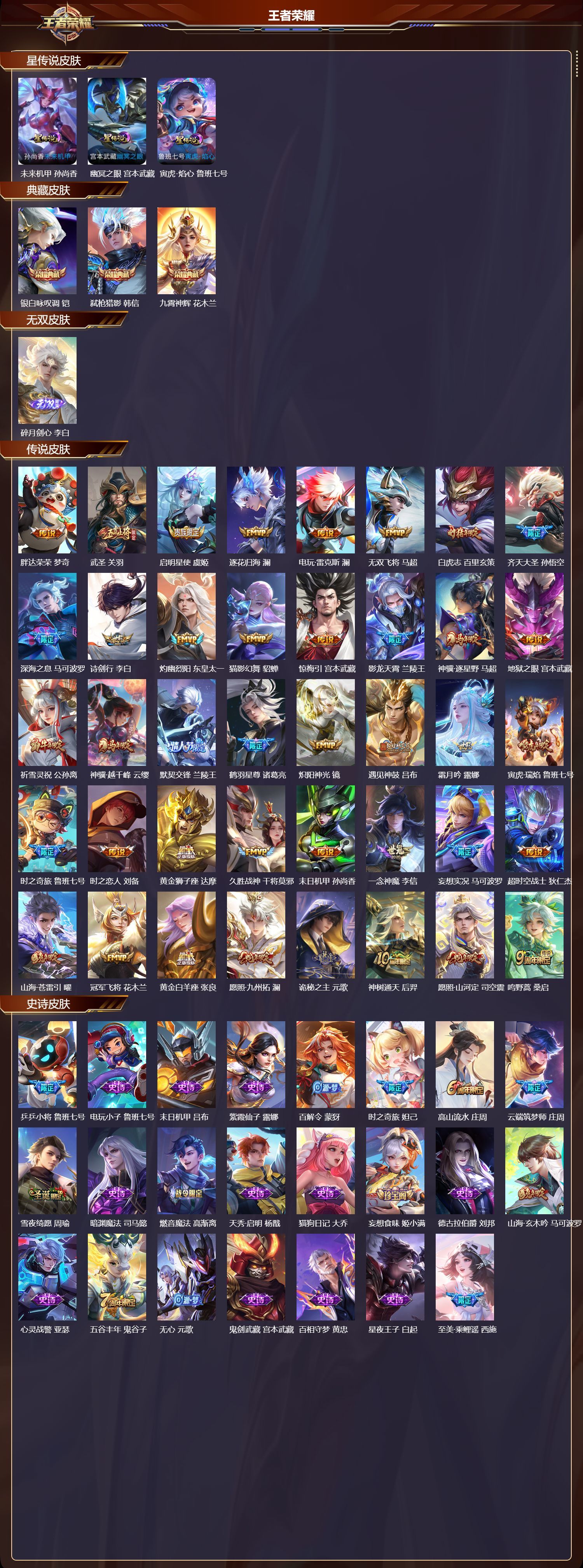 WZQM4197483王者荣耀账号详情图3 WZQM4197483王者荣耀账号详情图3