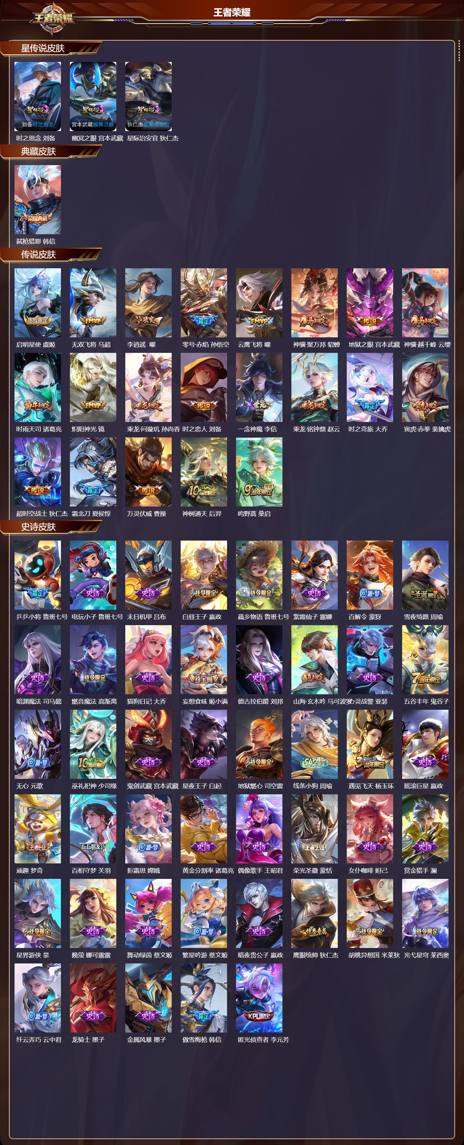 WZQM4197609王者荣耀账号详情图3