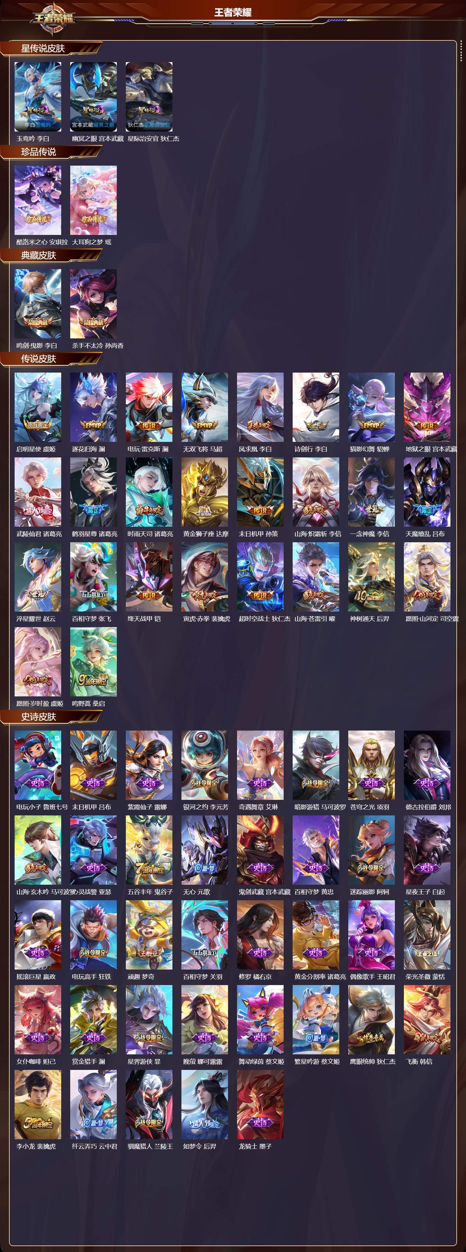 WZQM4197480王者荣耀账号详情图3 WZQM4197480王者荣耀账号详情图3