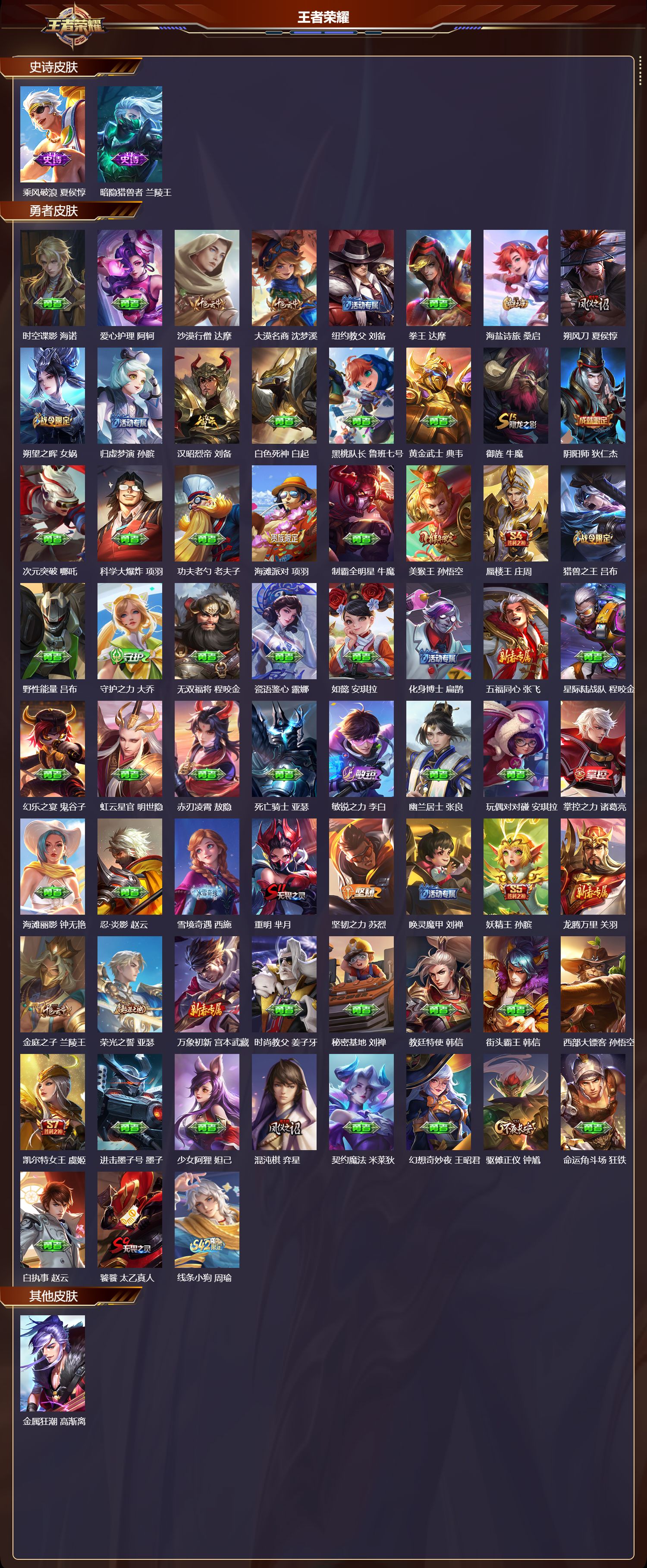 WZMK4200228王者荣耀账号详情图3