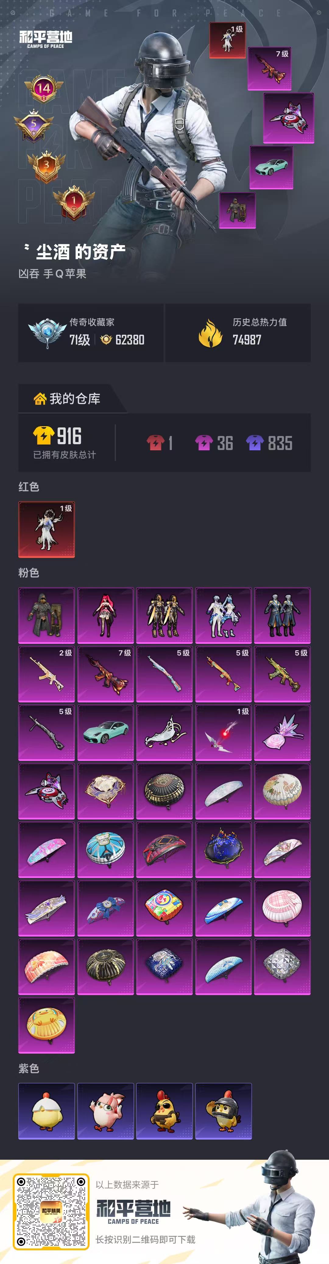 HPCMW4110905和平精英账号详情图2