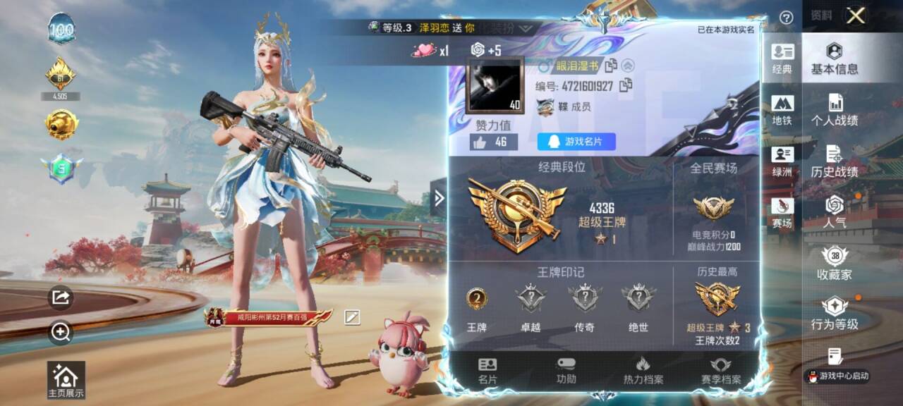 HPSJ4133827和平精英账号详情图4