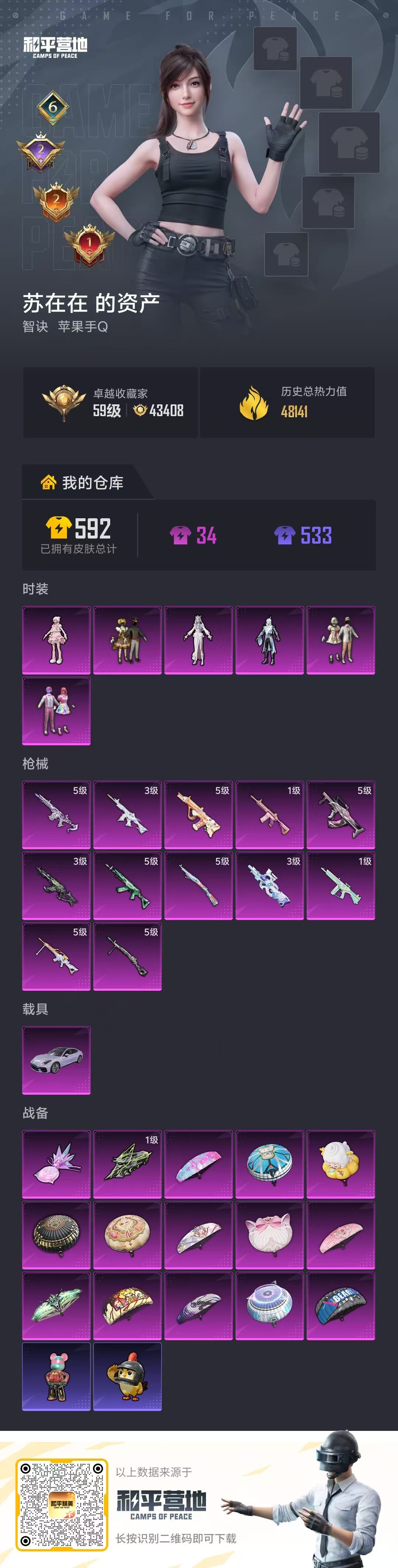 HPSJ4133446和平精英账号详情图2