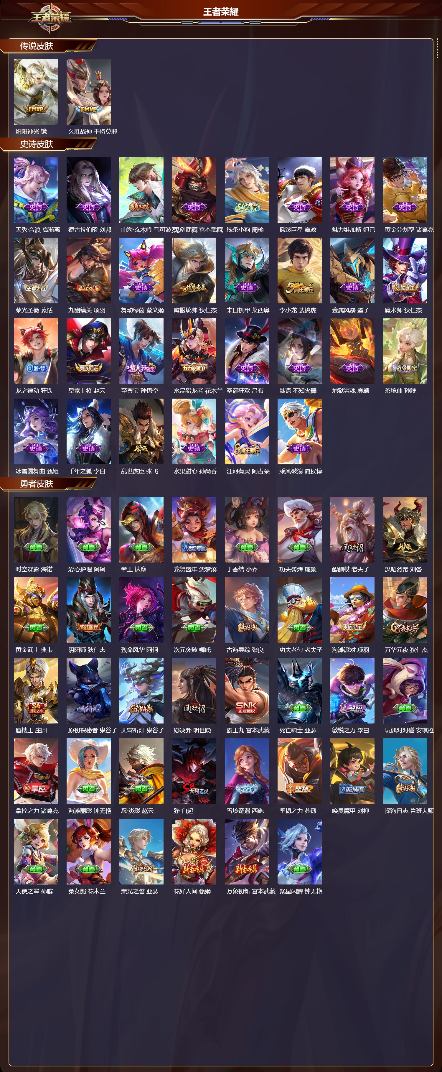 WZMK4241616王者荣耀账号详情图2