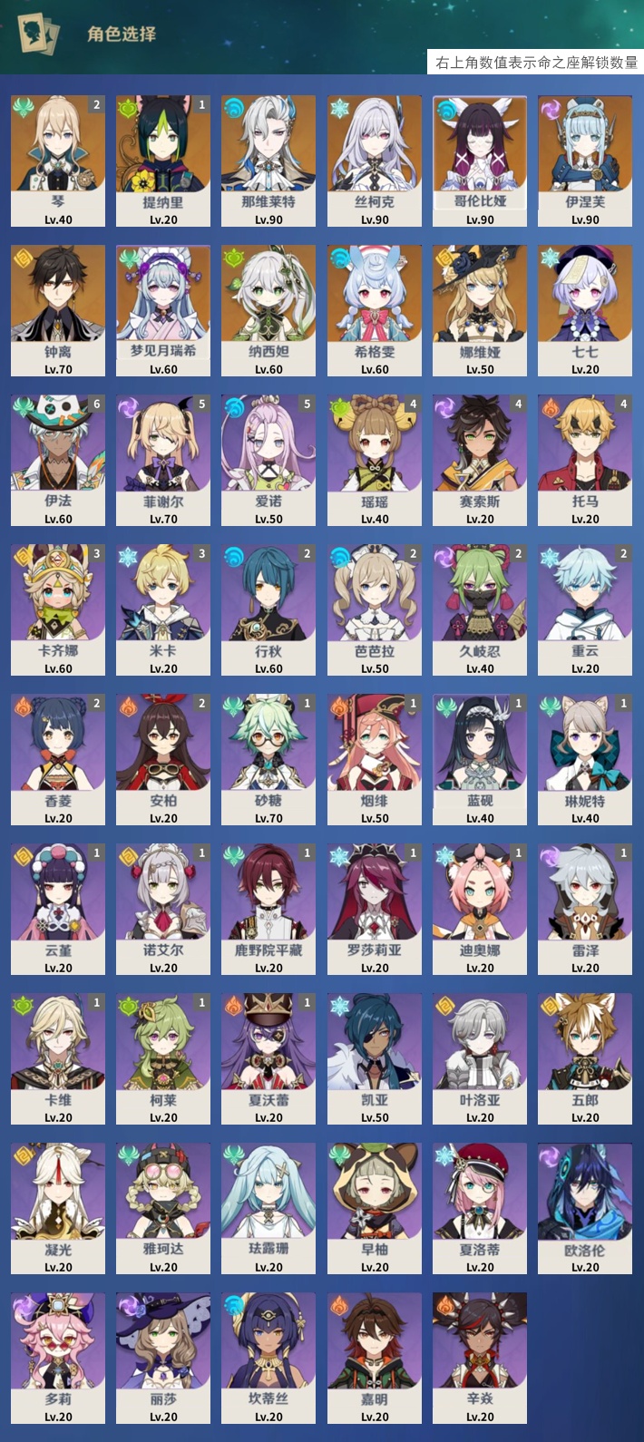 YSMK43580原神账号详情图3 YSMK43580原神账号详情图3