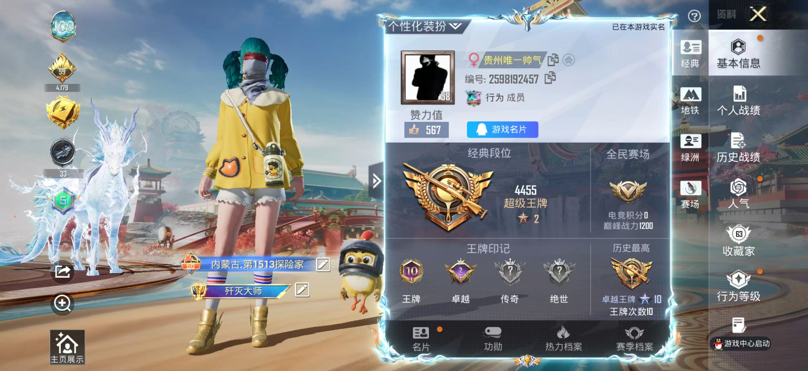 HPSJ4133593和平精英账号详情图3