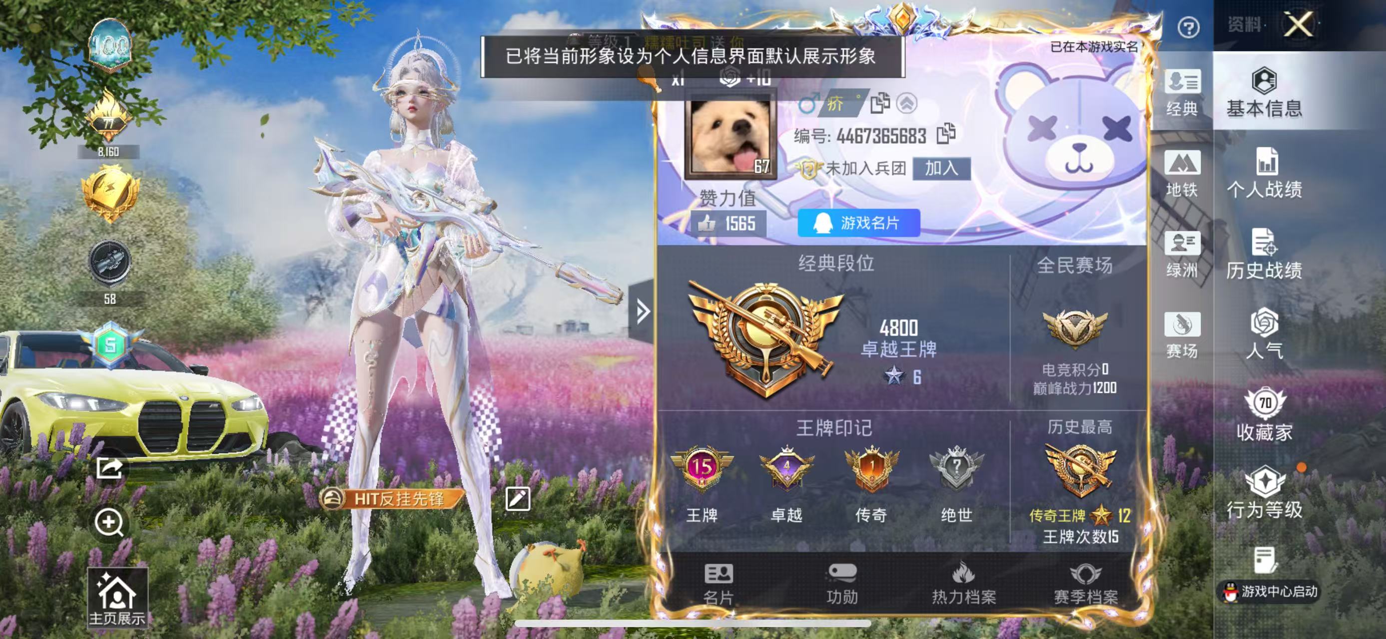 HPSJ4133815和平精英账号详情图3