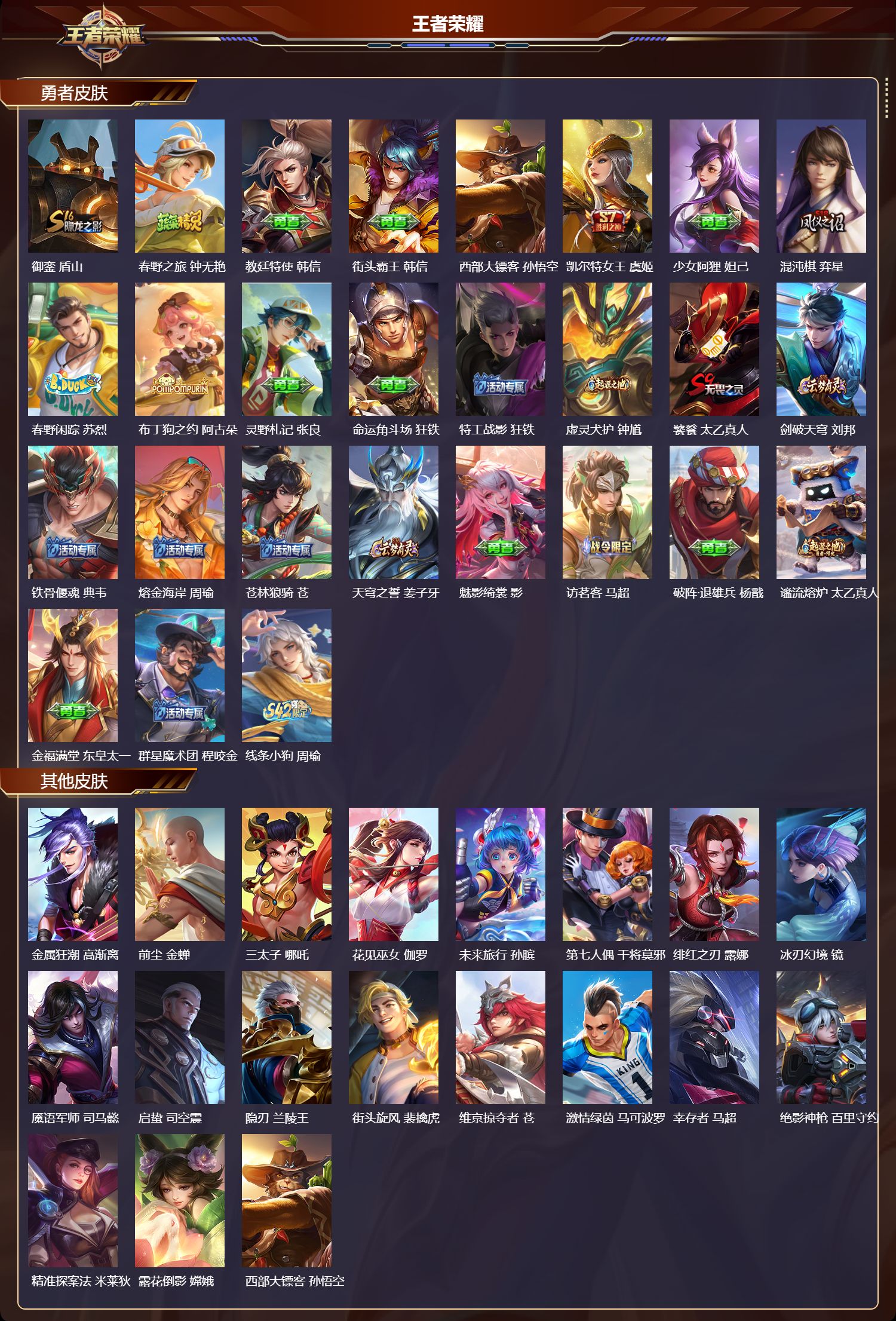 WZMK4241616王者荣耀账号详情图3