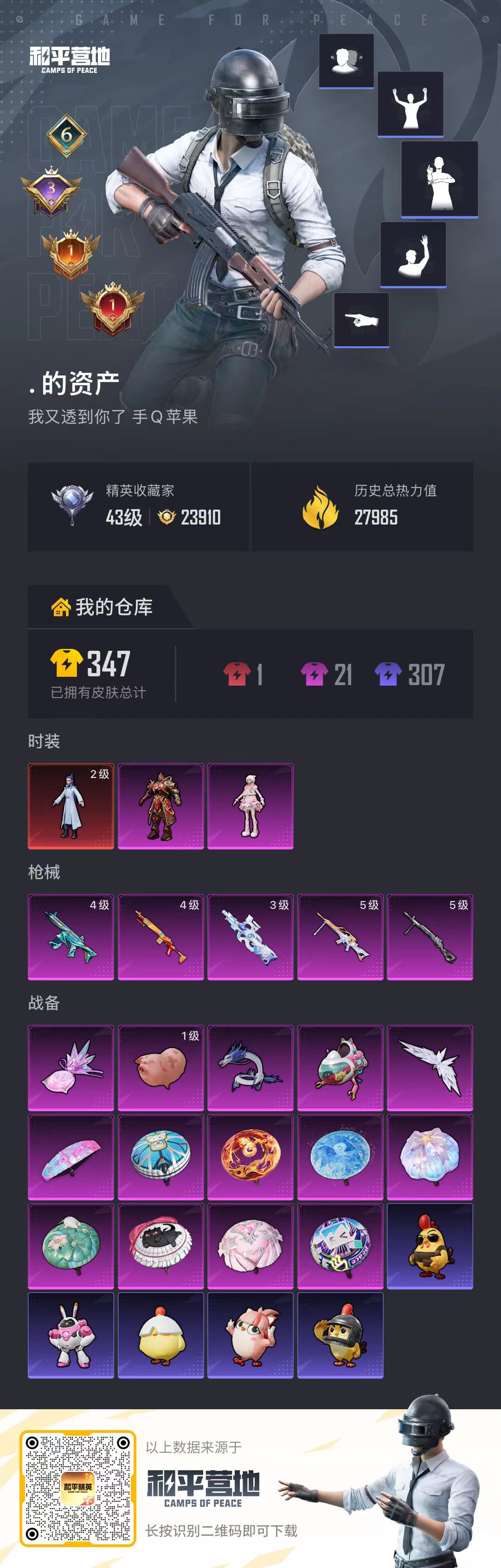 HPSJ4133639和平精英账号详情图2