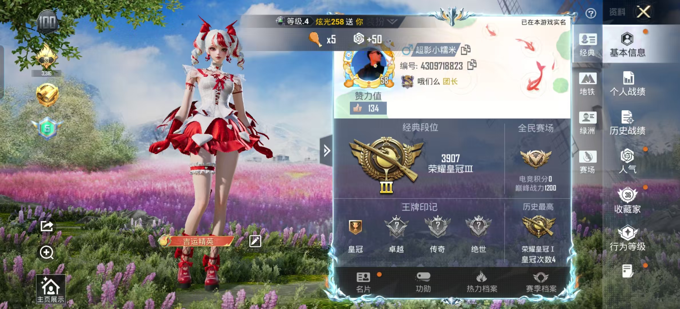 HPSJ4133671和平精英账号详情图3