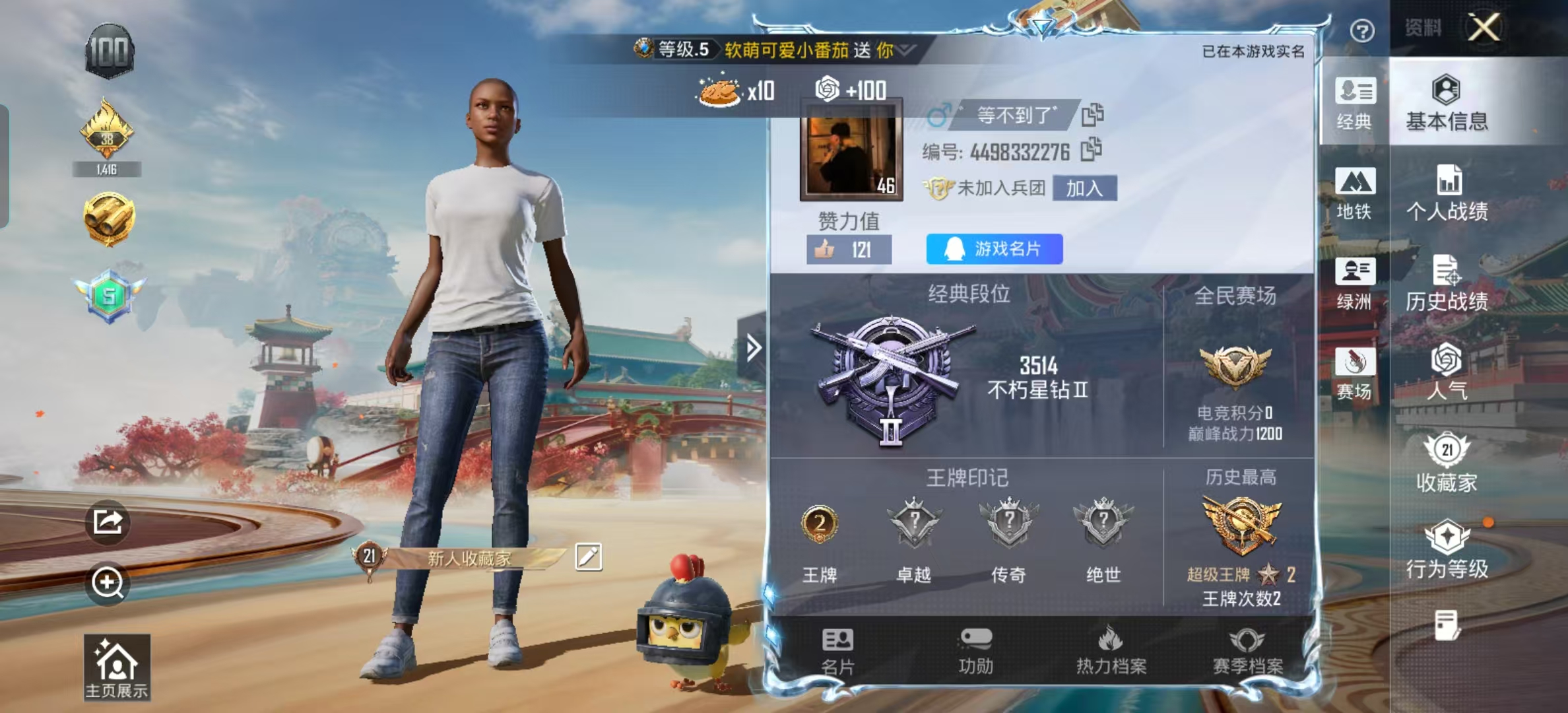 HPSJ4133562和平精英账号详情图3