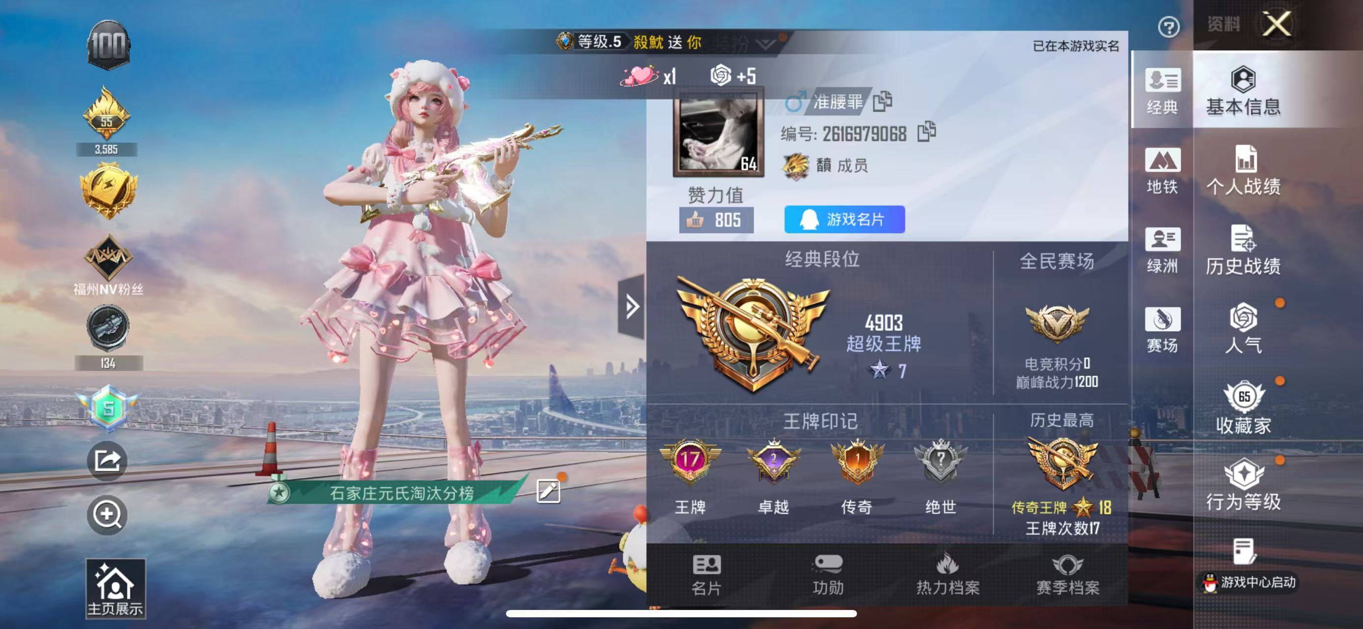 HPSJ4133824和平精英账号详情图3