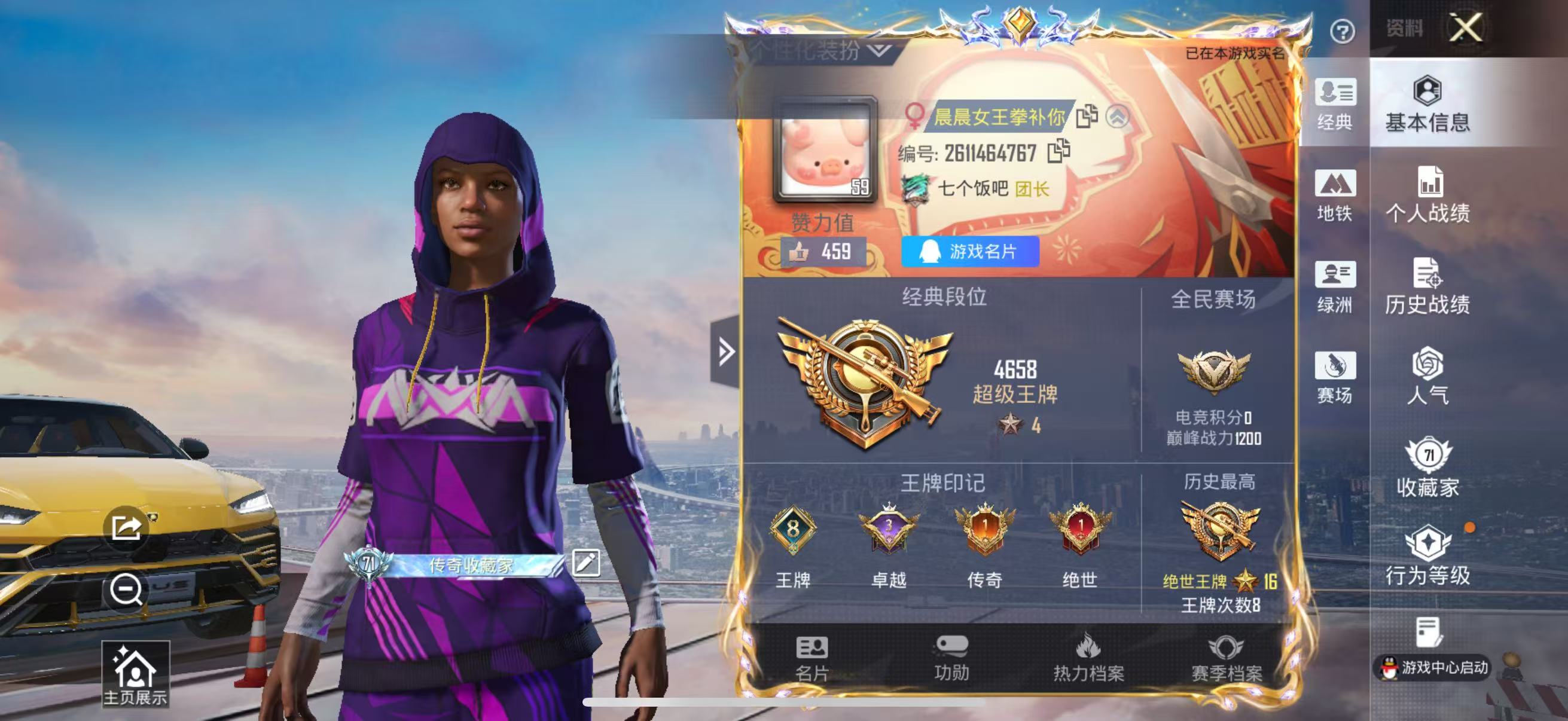 HPSJ4135411和平精英账号详情图3