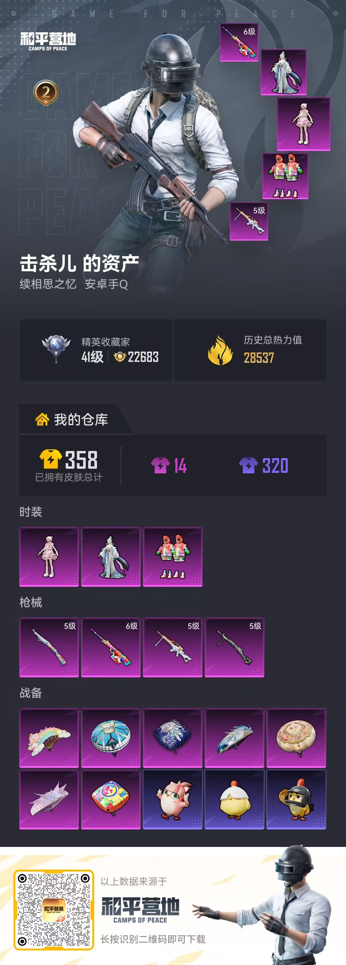 HPSJ4135919和平精英账号详情图2