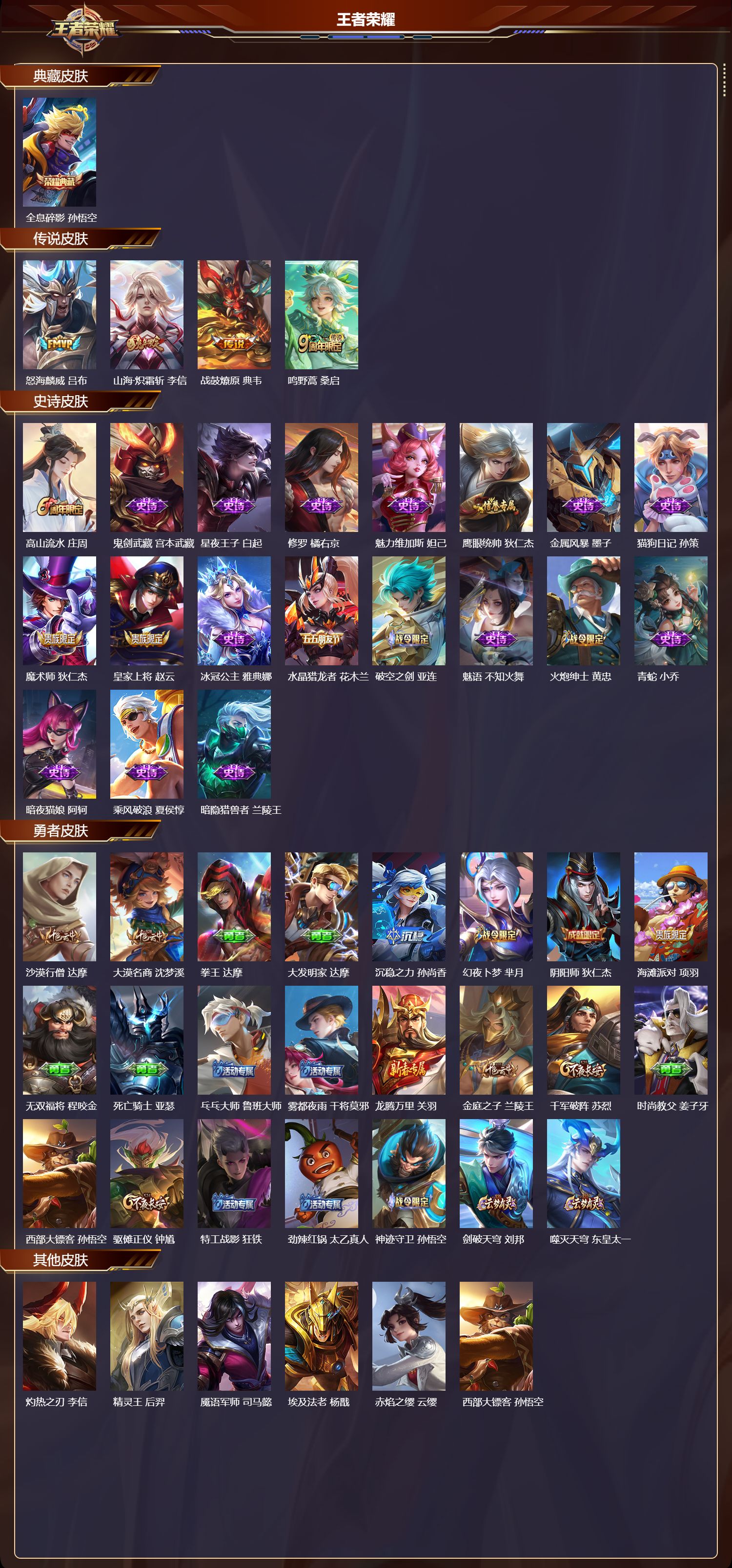 WZMK4246347王者荣耀账号详情图2