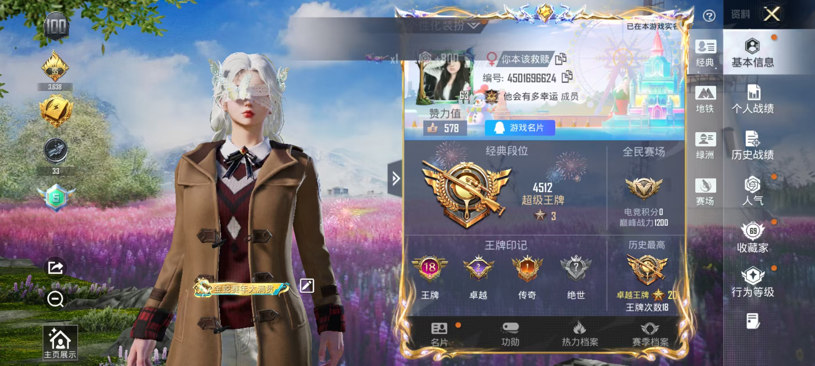 HPSJ4136021和平精英账号详情图3