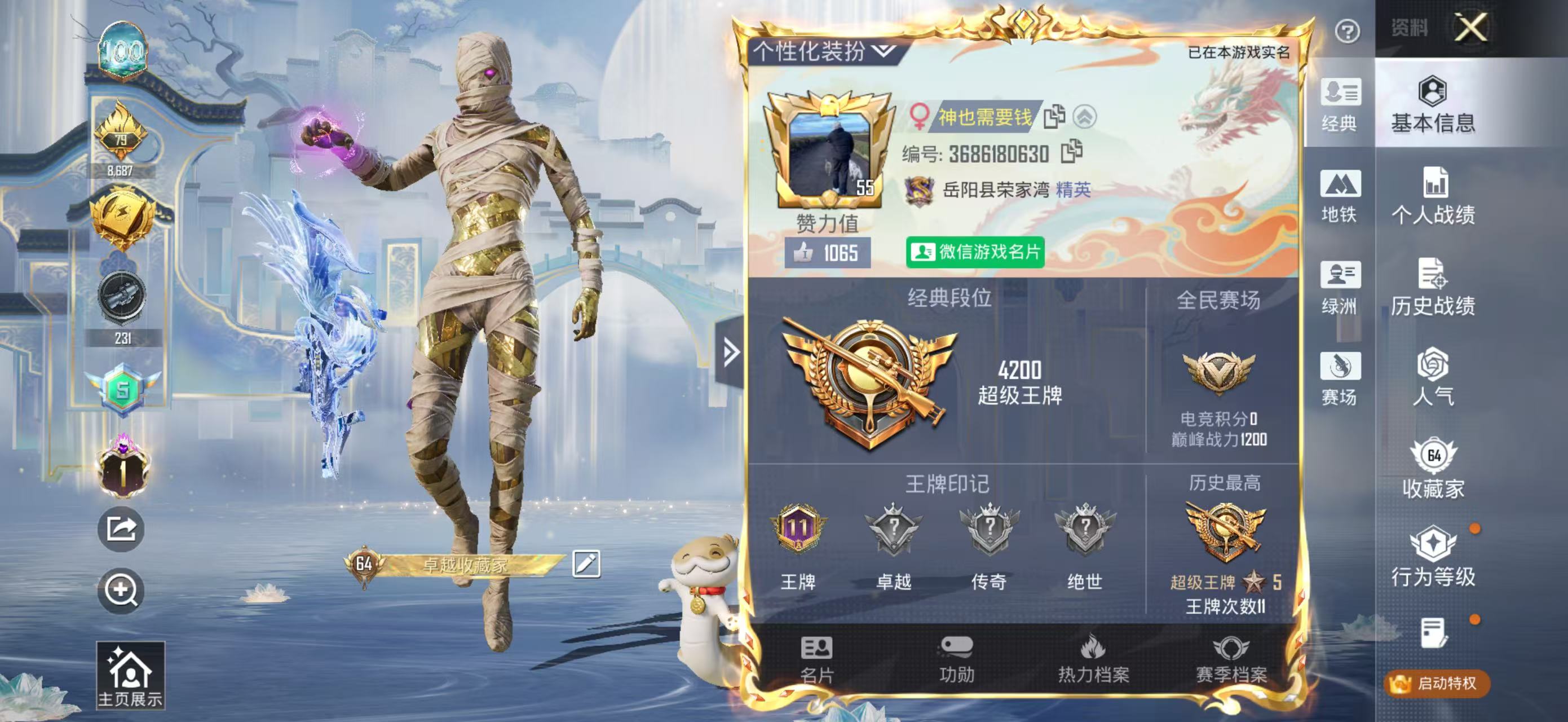 HPSJ4136025和平精英账号详情图3