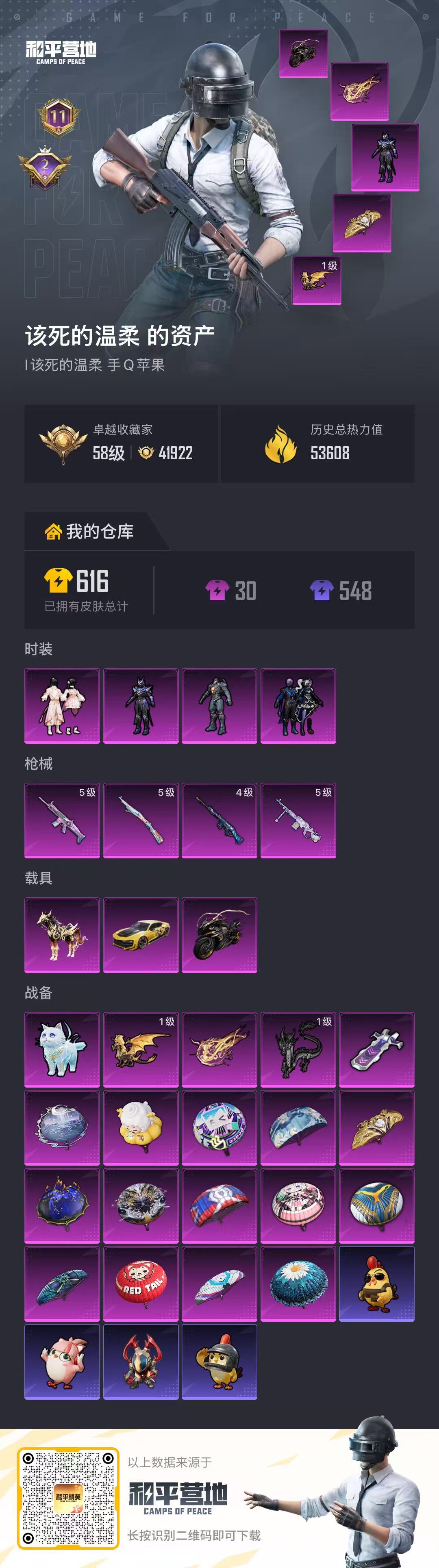 HPSJ4135976和平精英账号详情图2