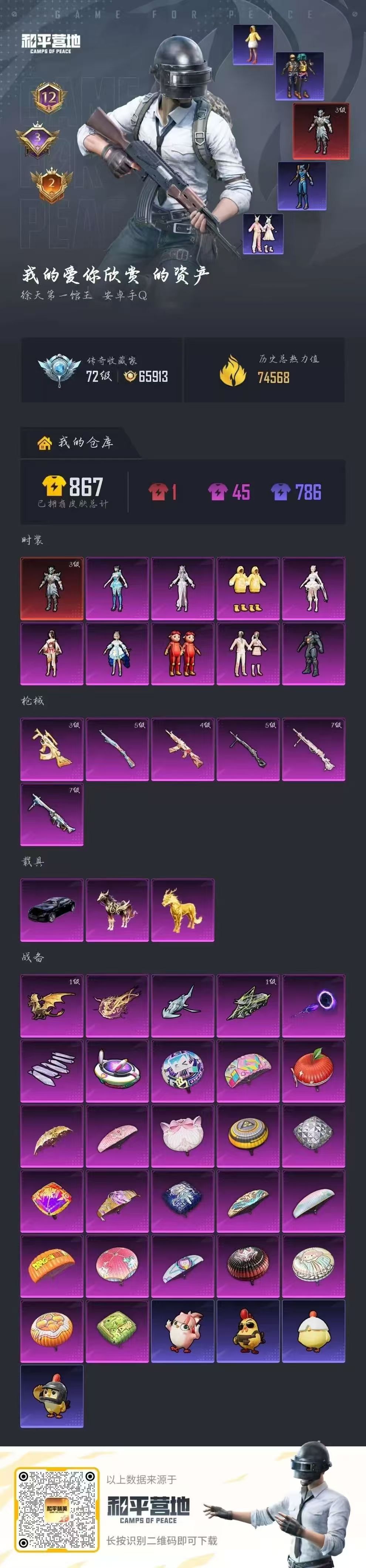 HPSJ4135899和平精英账号详情图2