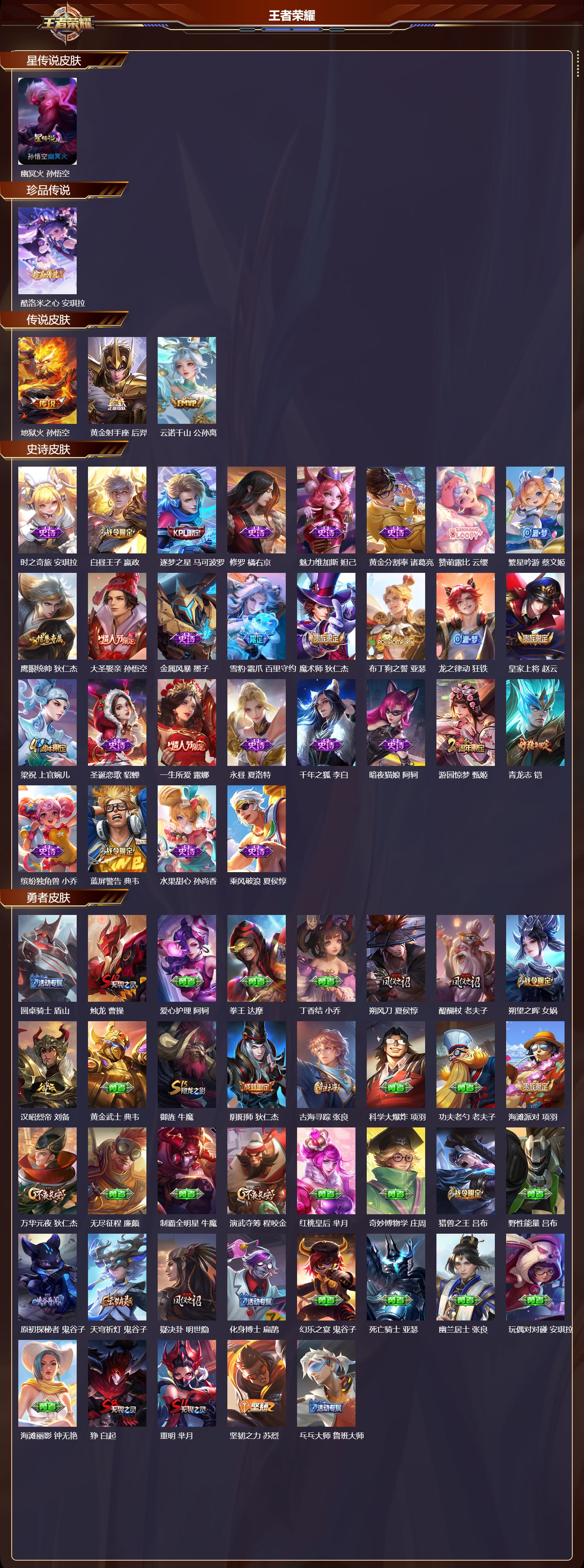 WZMK4246455王者荣耀账号详情图2 WZMK4246455王者荣耀账号详情图2