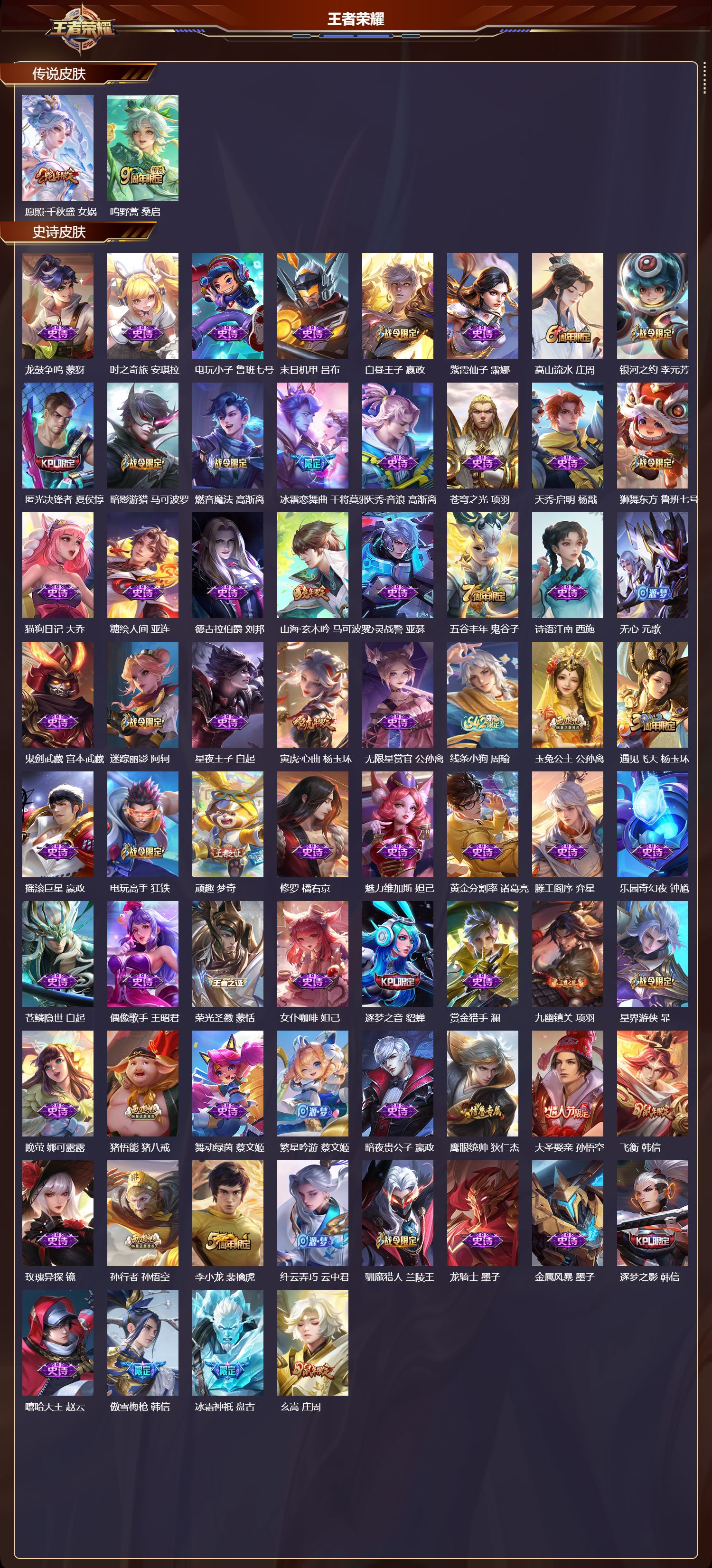 WZMK4246870王者荣耀账号详情图3 WZMK4246870王者荣耀账号详情图3