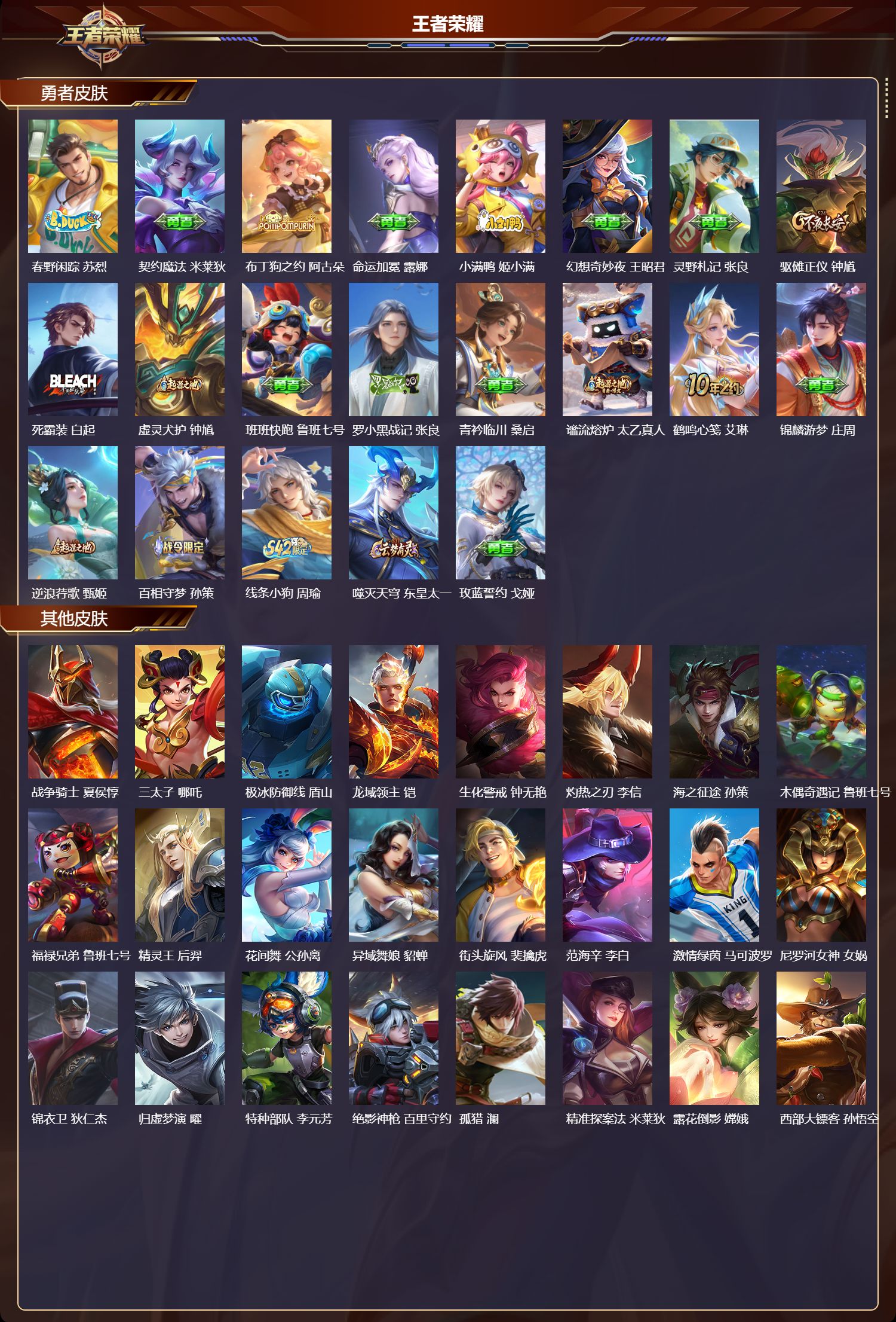 WZMK4249257王者荣耀账号详情图3