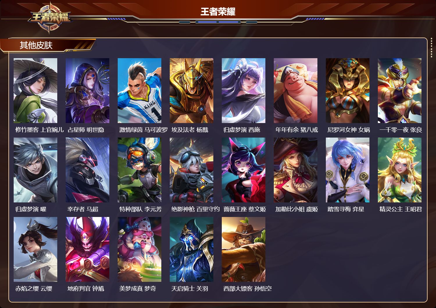 WZMK4249488王者荣耀账号详情图4