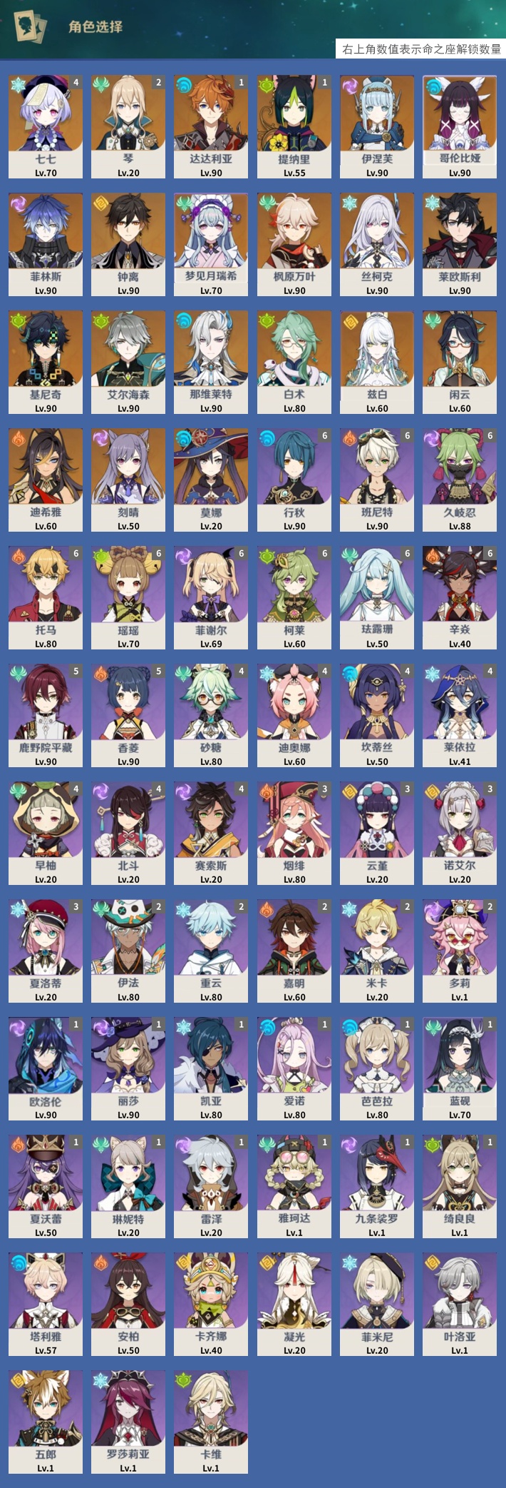 YSMK43647原神账号详情图3 YSMK43647原神账号详情图3