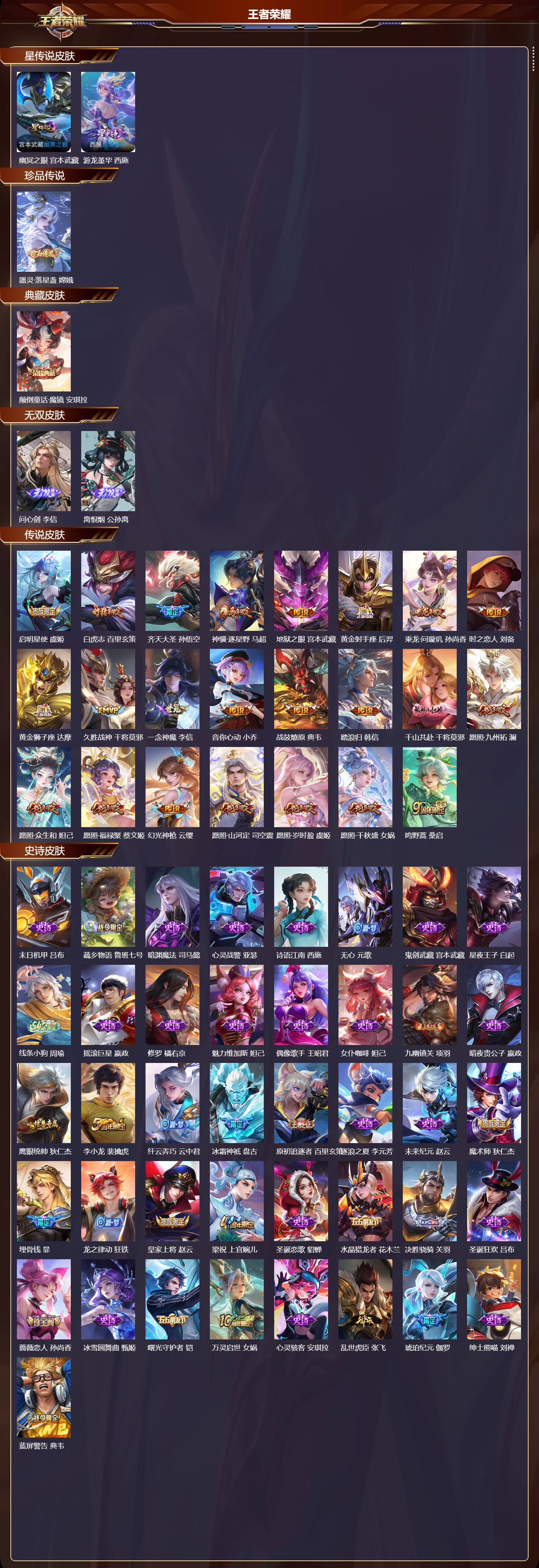 WZQM4247930王者荣耀账号详情图2 WZQM4247930王者荣耀账号详情图2