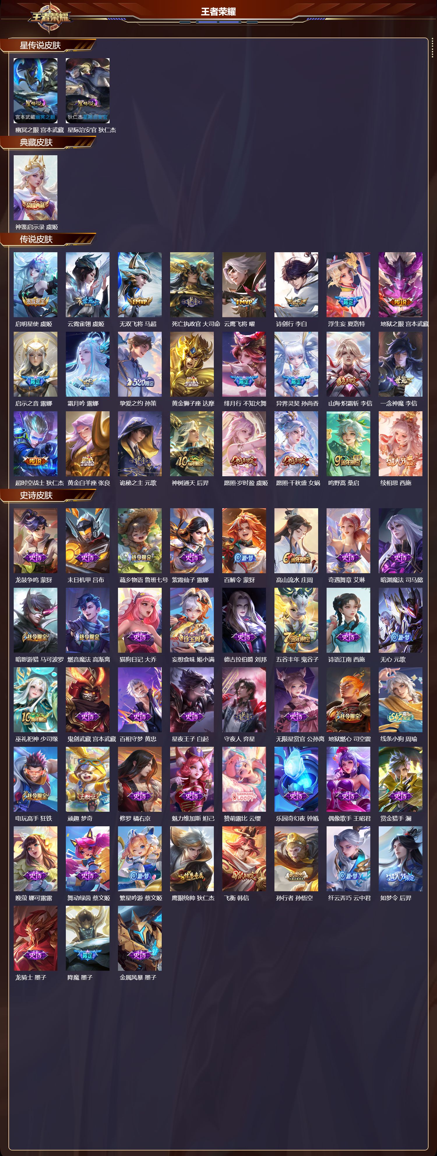 WZMK4247936王者荣耀账号详情图2 WZMK4247936王者荣耀账号详情图2