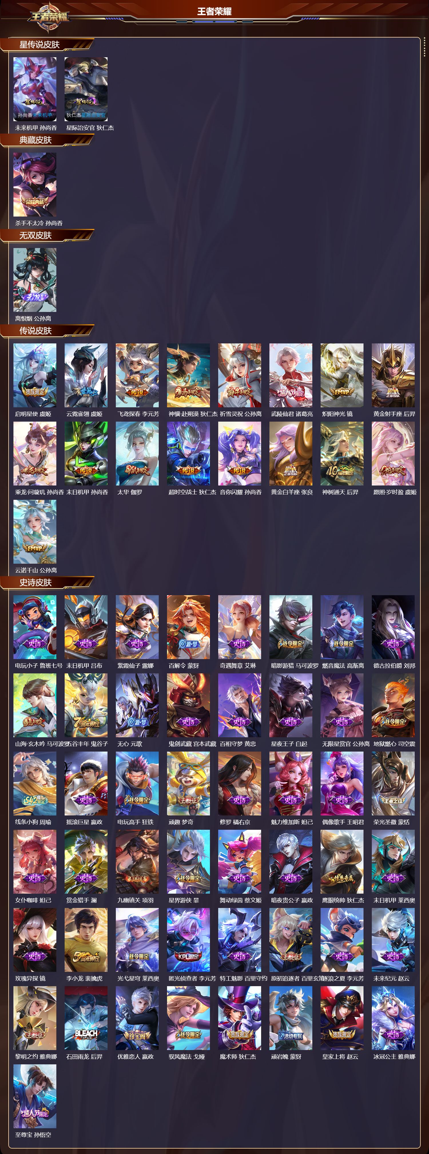 WZMK4249138王者荣耀账号详情图2 WZMK4249138王者荣耀账号详情图2