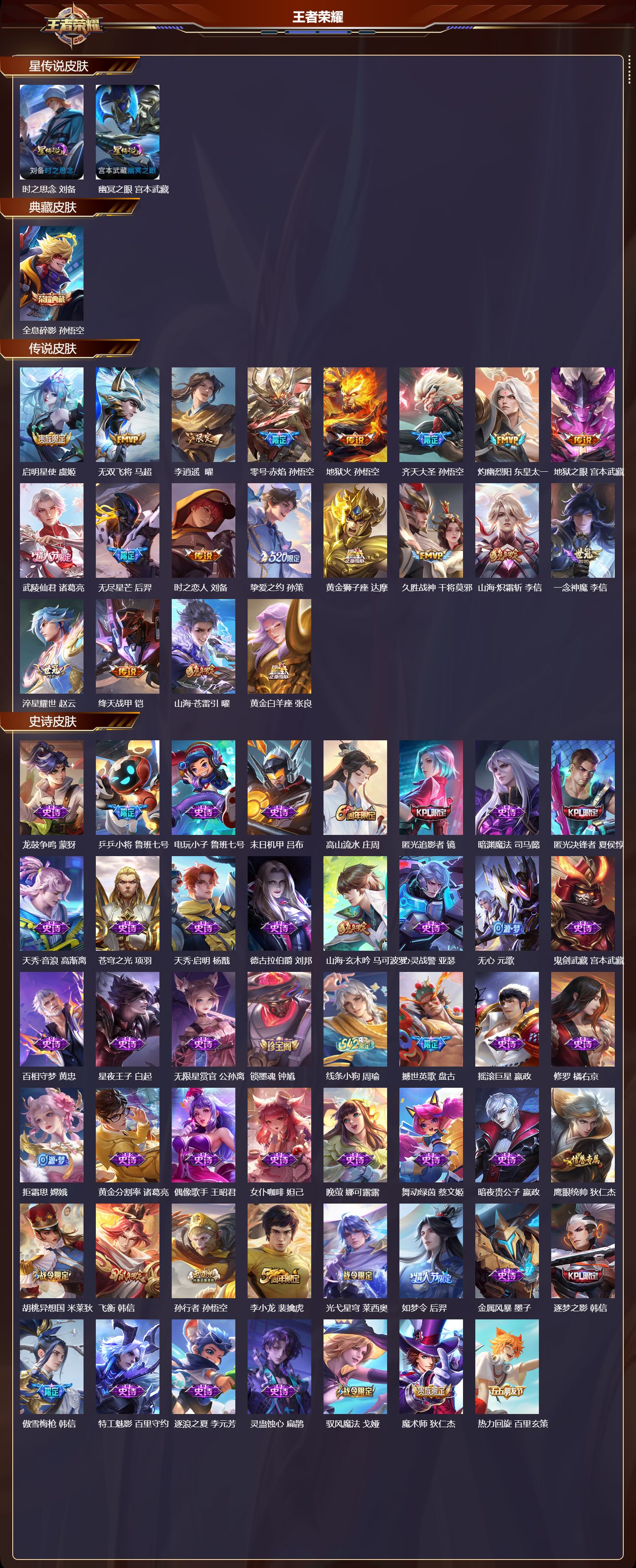 WZMK4249371王者荣耀账号详情图2