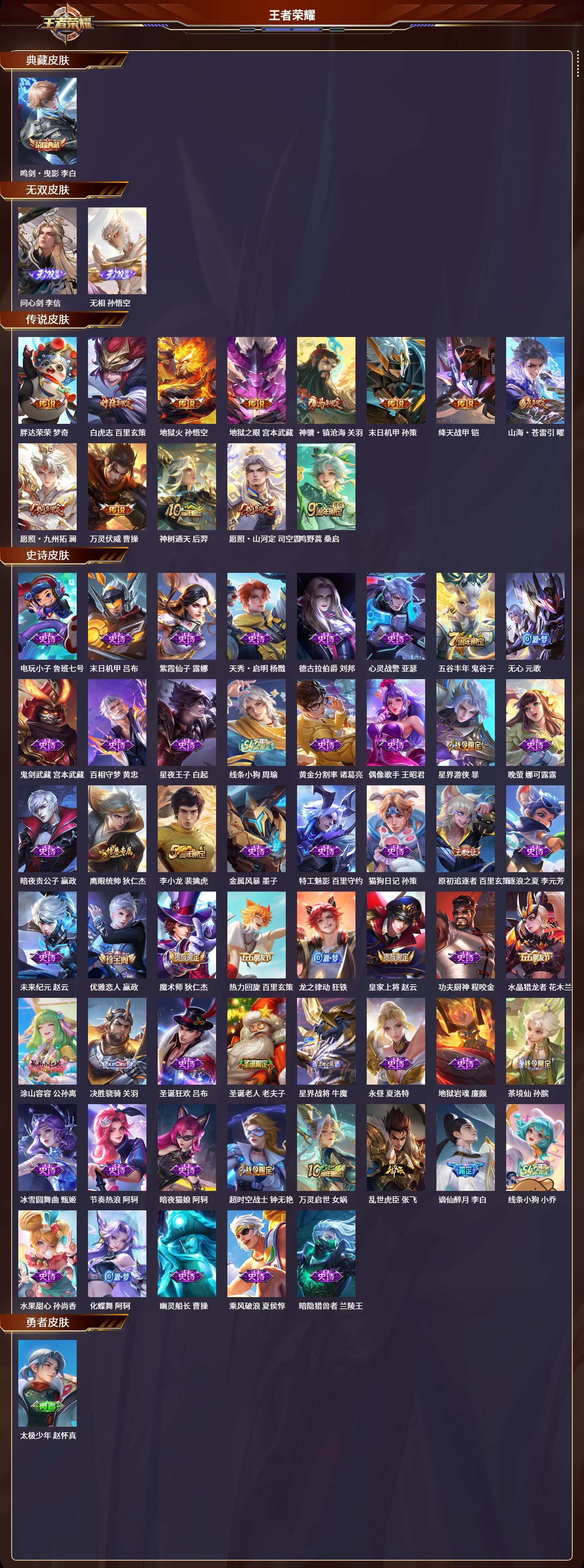 WZLX4249887王者荣耀账号详情图2 WZLX4249887王者荣耀账号详情图2