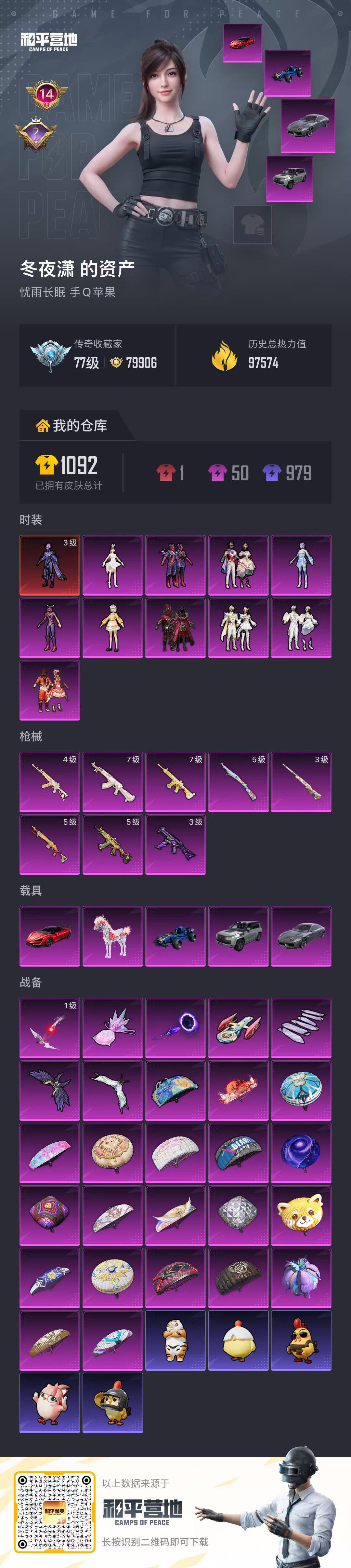 HPSJ4136889和平精英账号详情图2