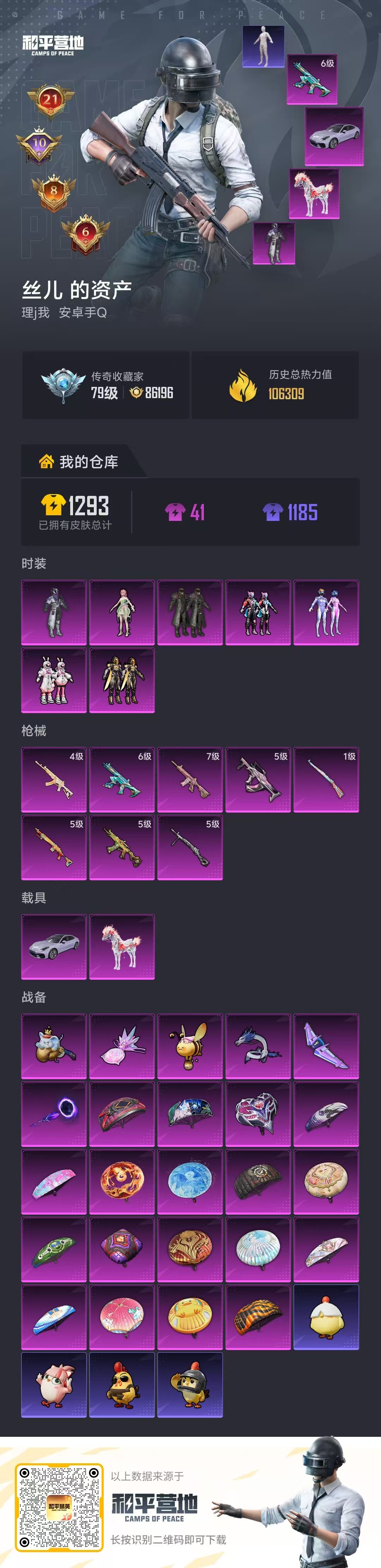 HPSJ4136818和平精英账号详情图2 HPSJ4136818和平精英账号详情图2