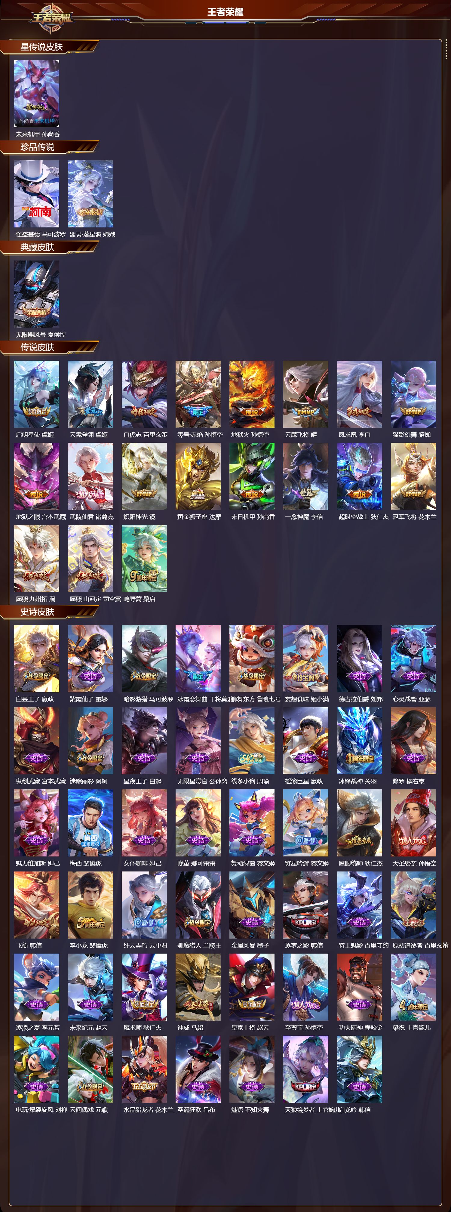 WZQM4247089王者荣耀账号详情图2 WZQM4247089王者荣耀账号详情图2