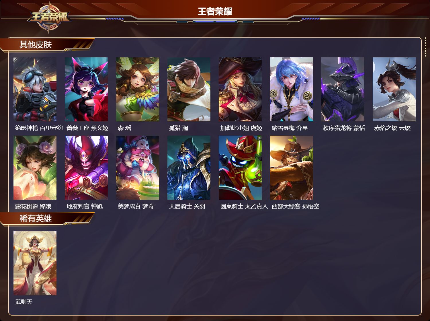 WZMK4247808王者荣耀账号详情图6