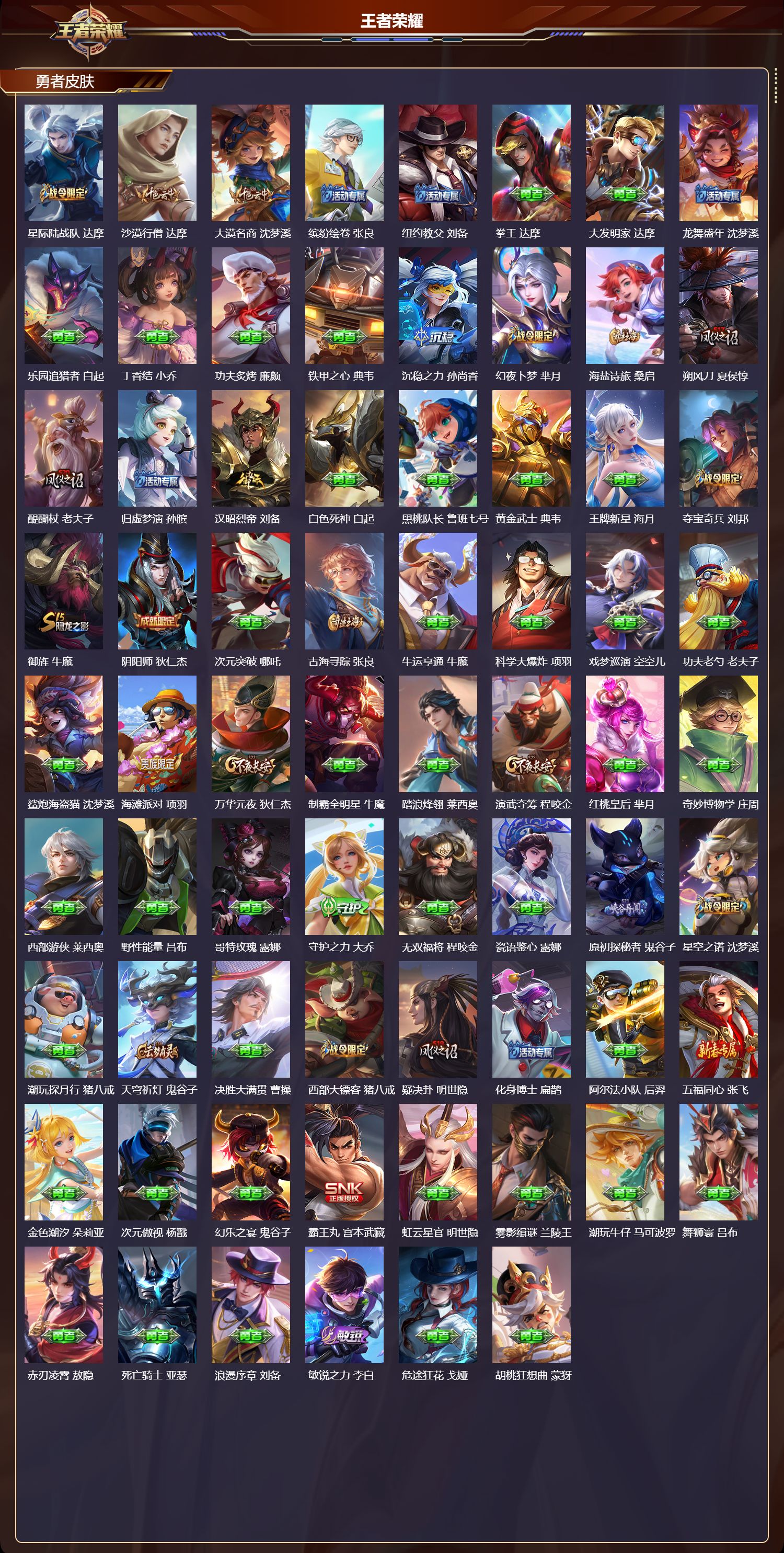 WZMK4251988王者荣耀账号详情图4