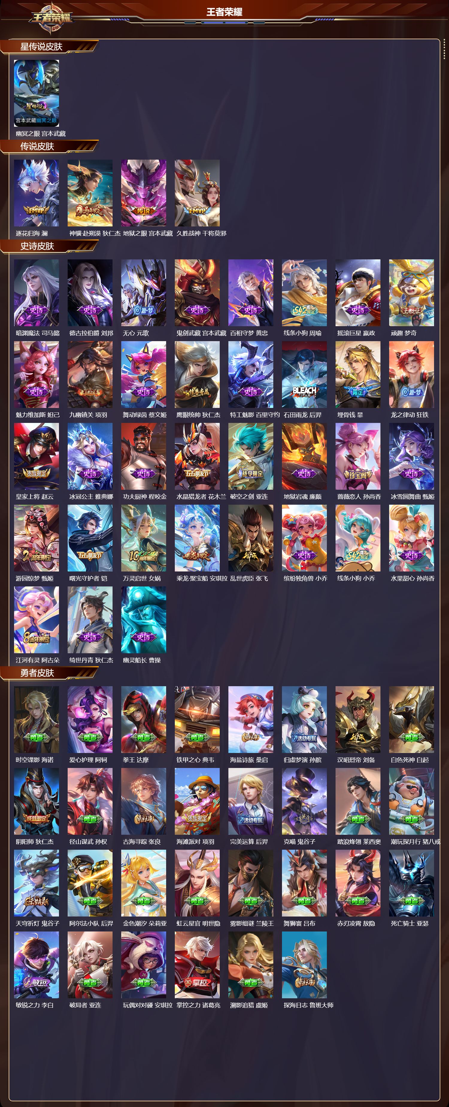 WZMK4251959王者荣耀账号详情图2 WZMK4251959王者荣耀账号详情图2