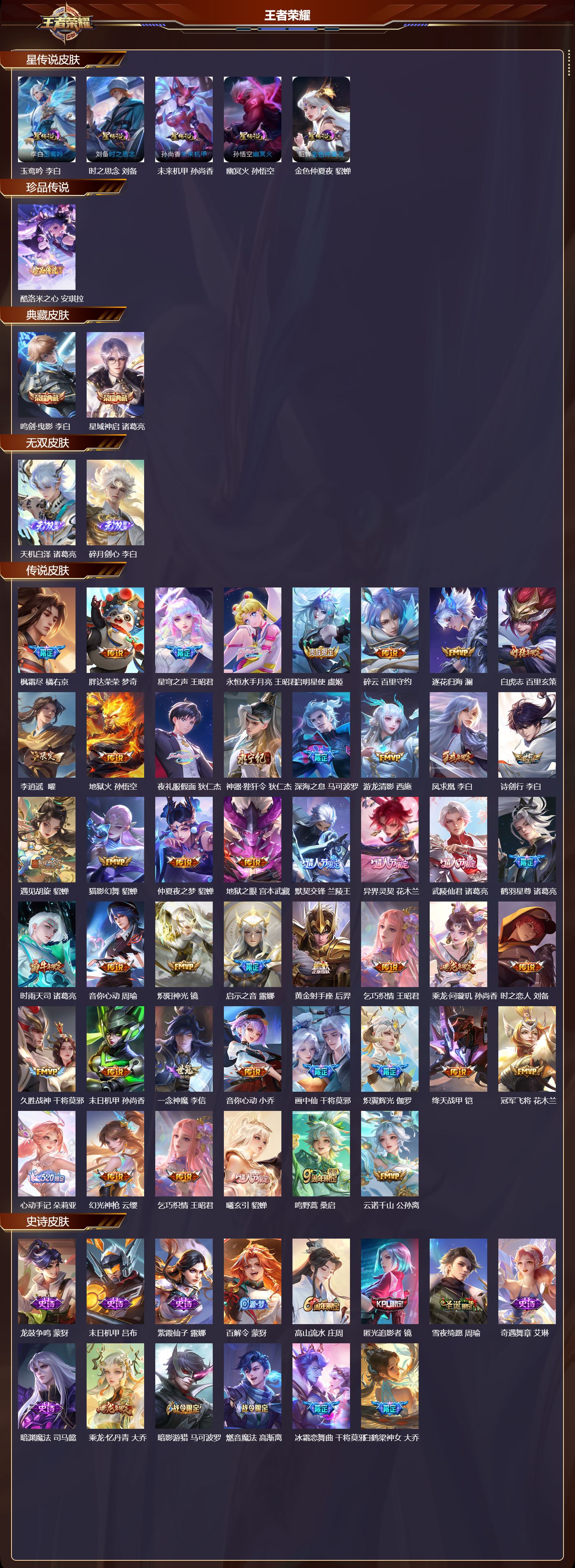 WZQM4252360王者荣耀账号详情图2