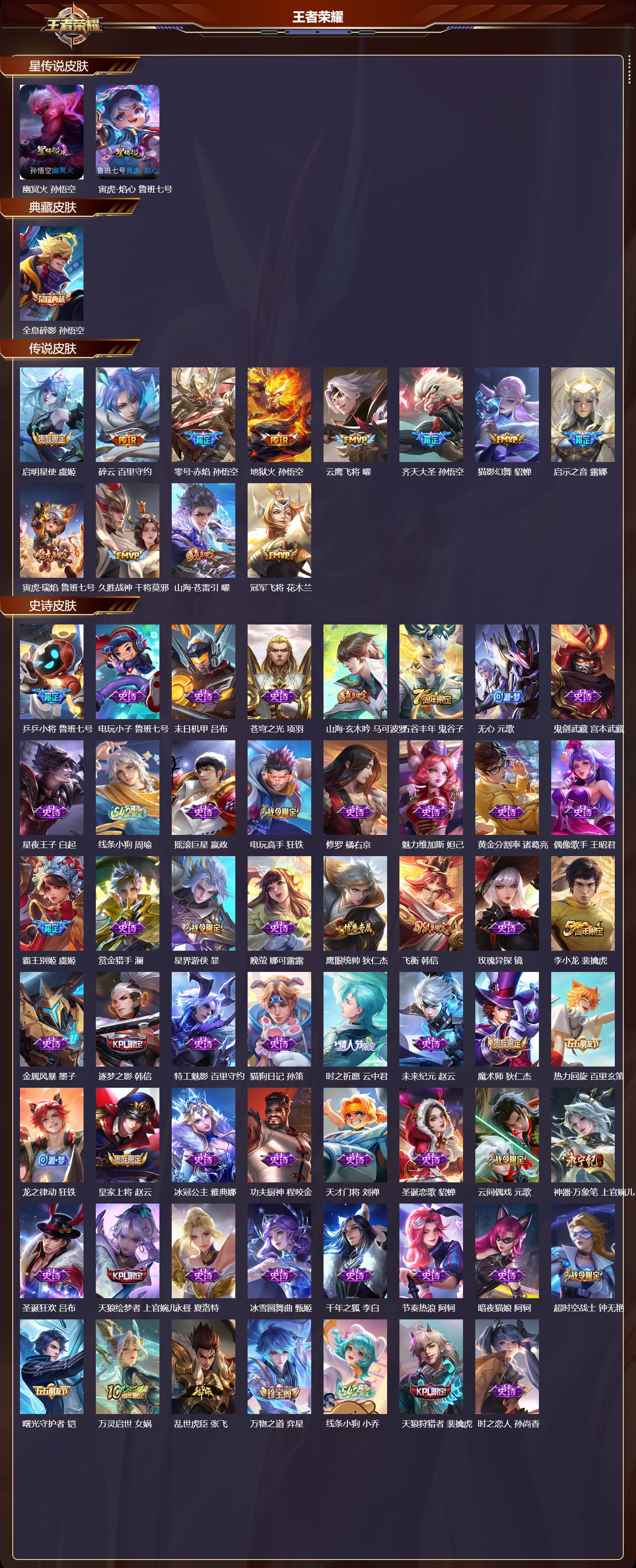 WZMK4251962王者荣耀账号详情图2