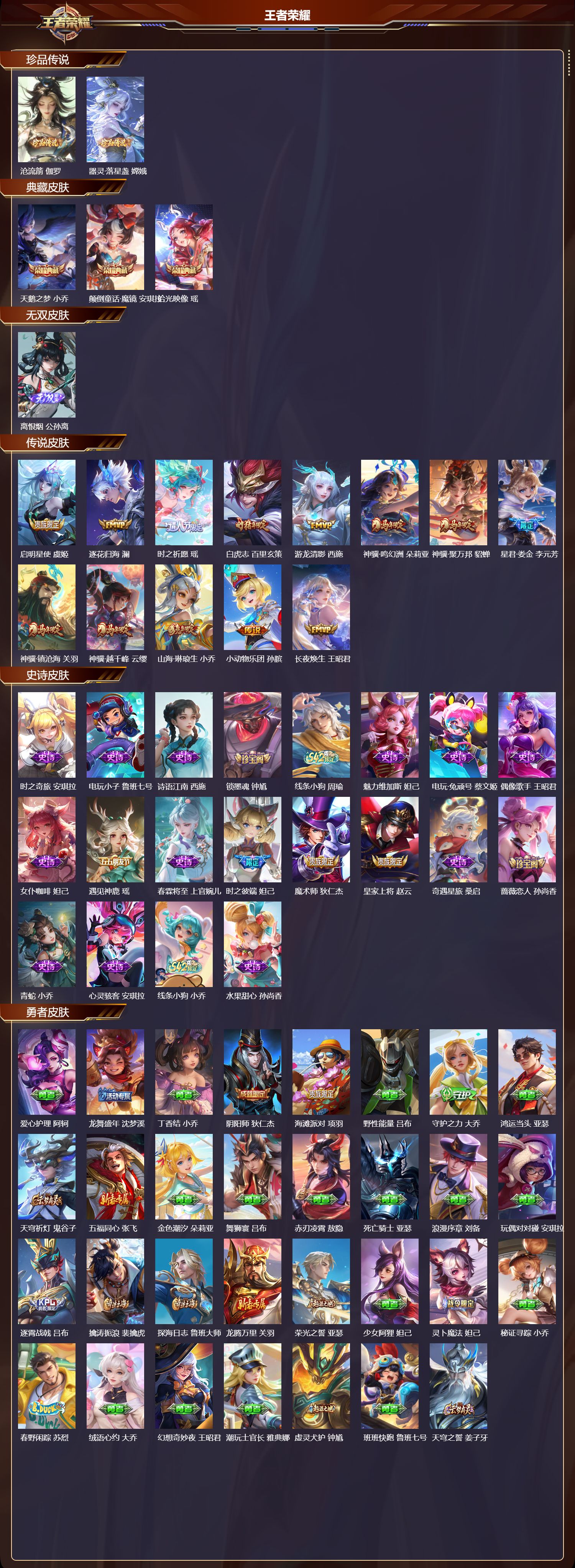 WZQM4252384王者荣耀账号详情图2 WZQM4252384王者荣耀账号详情图2