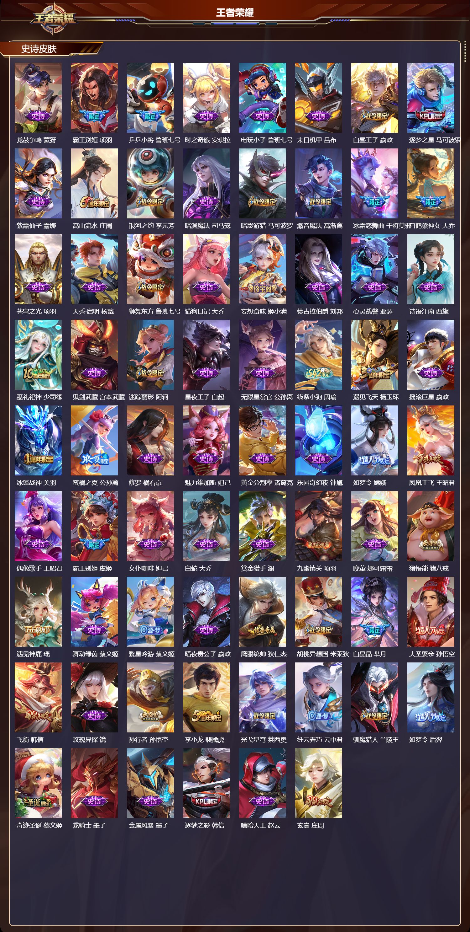 WZQM4252390王者荣耀账号详情图3