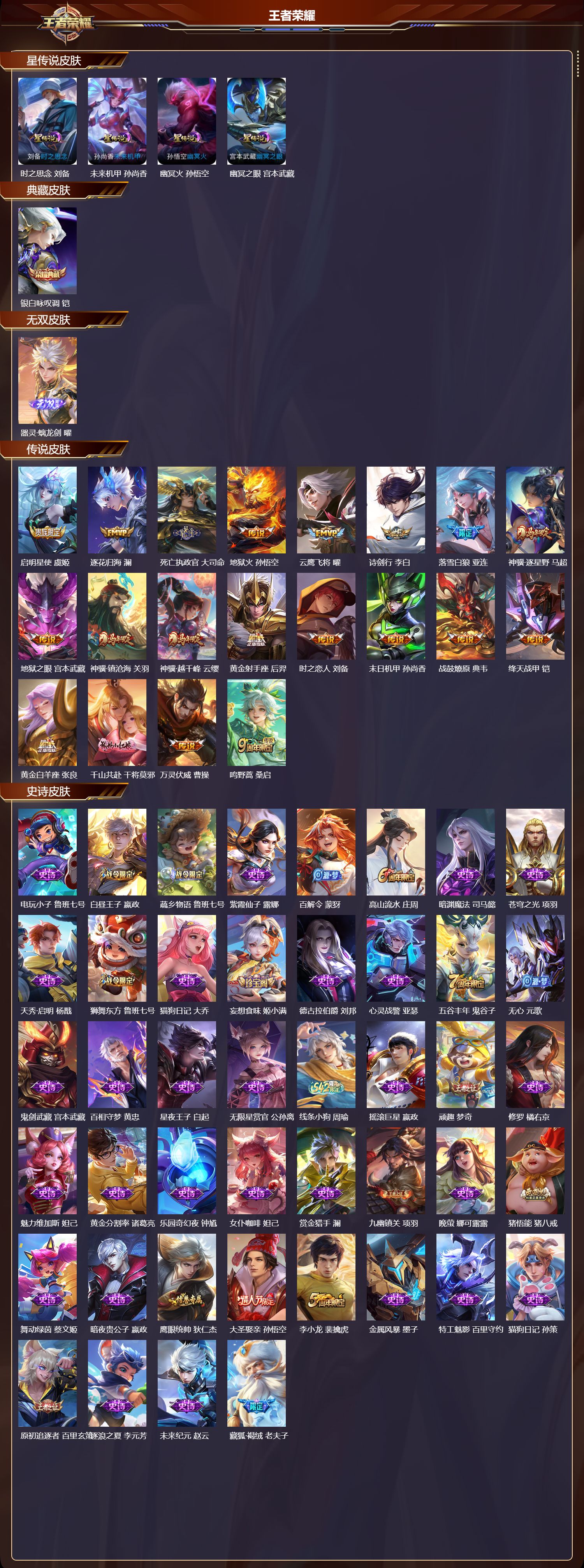 WZQM4252149王者荣耀账号详情图2 WZQM4252149王者荣耀账号详情图2