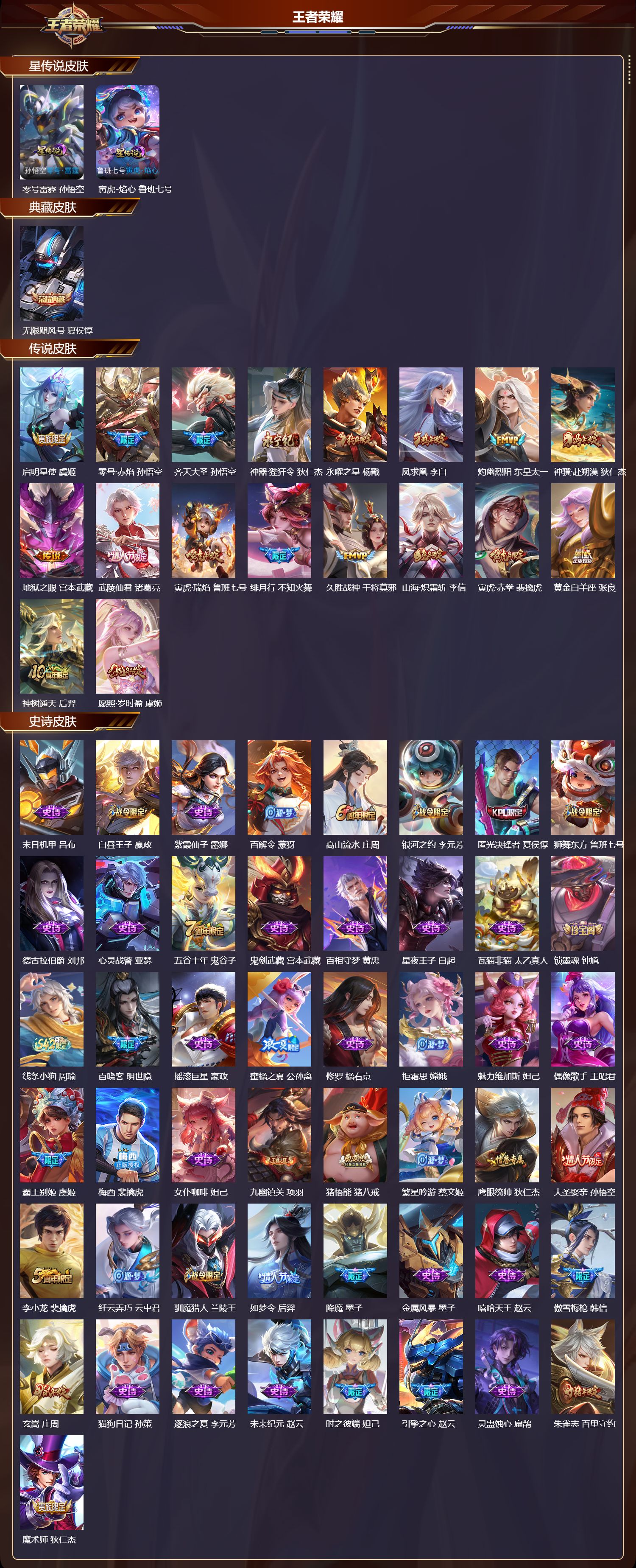 WZMK4252094王者荣耀账号详情图2 WZMK4252094王者荣耀账号详情图2