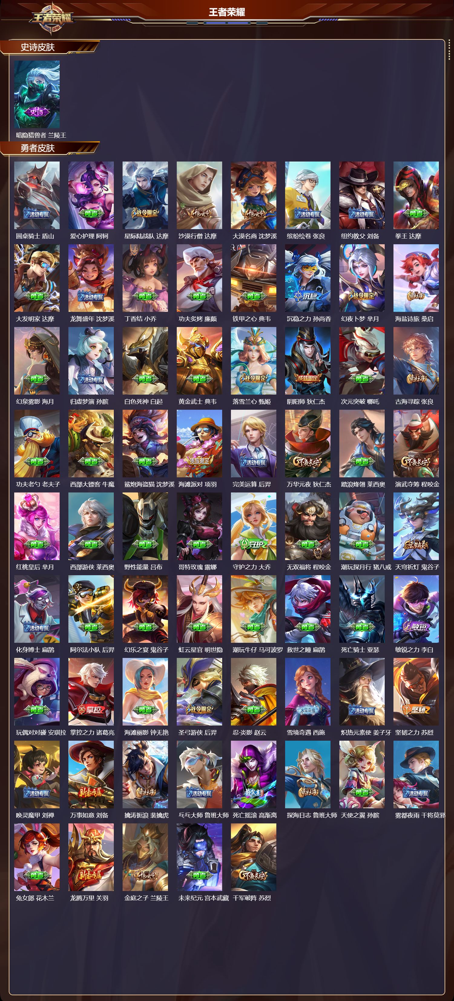 WZQM4252364王者荣耀账号详情图3