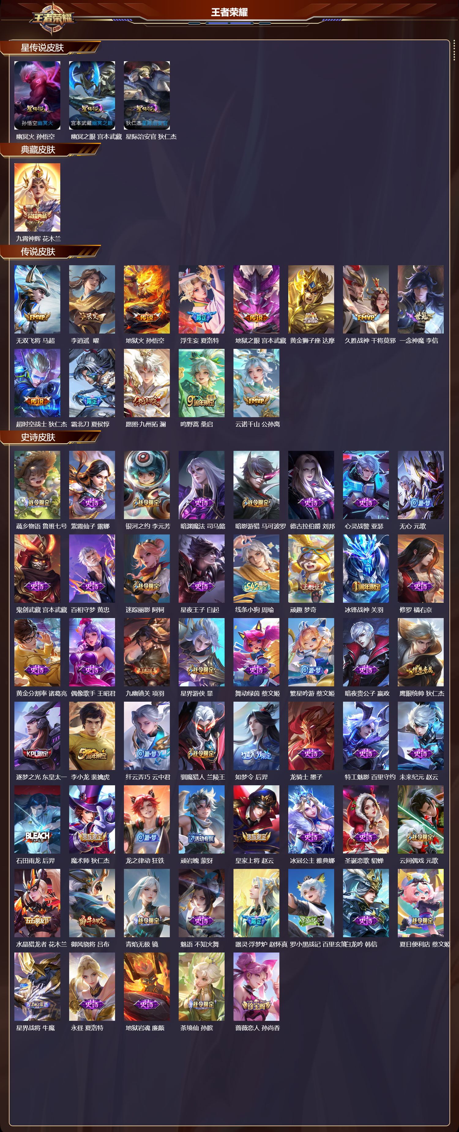 WZMK4251994王者荣耀账号详情图2 WZMK4251994王者荣耀账号详情图2