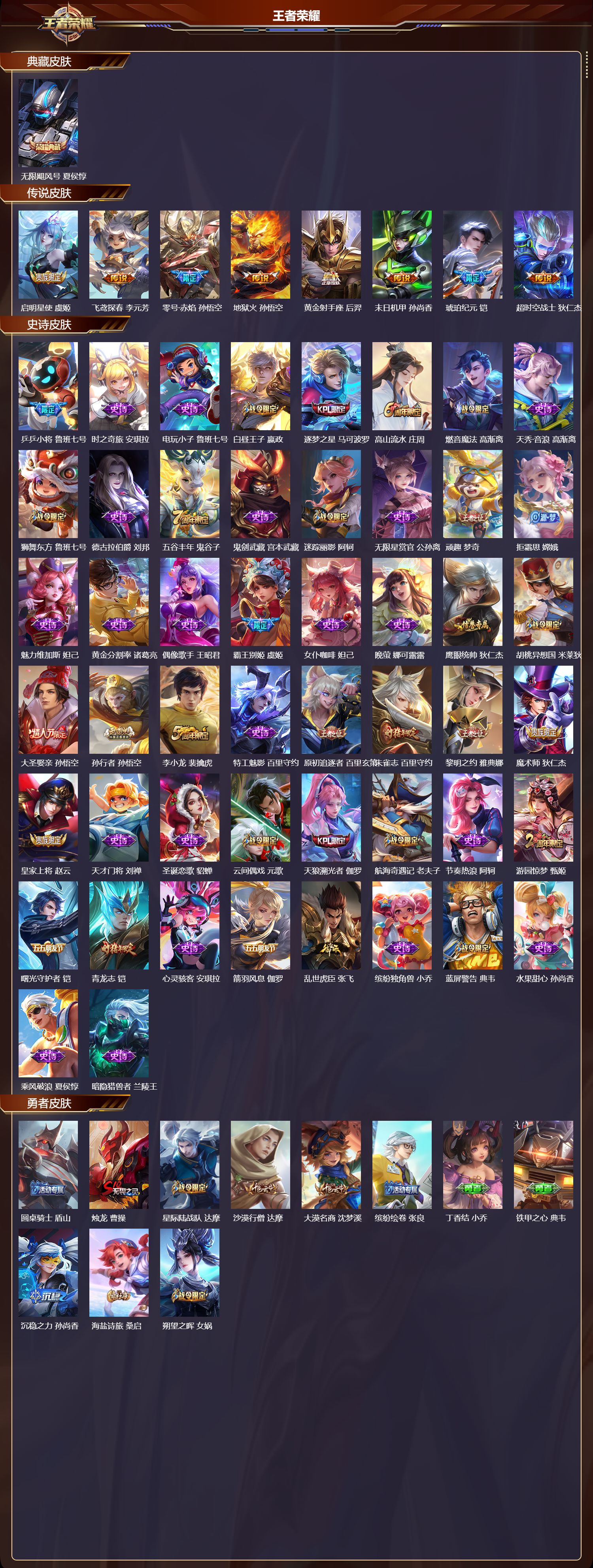 WZMK4251977王者荣耀账号详情图2 WZMK4251977王者荣耀账号详情图2