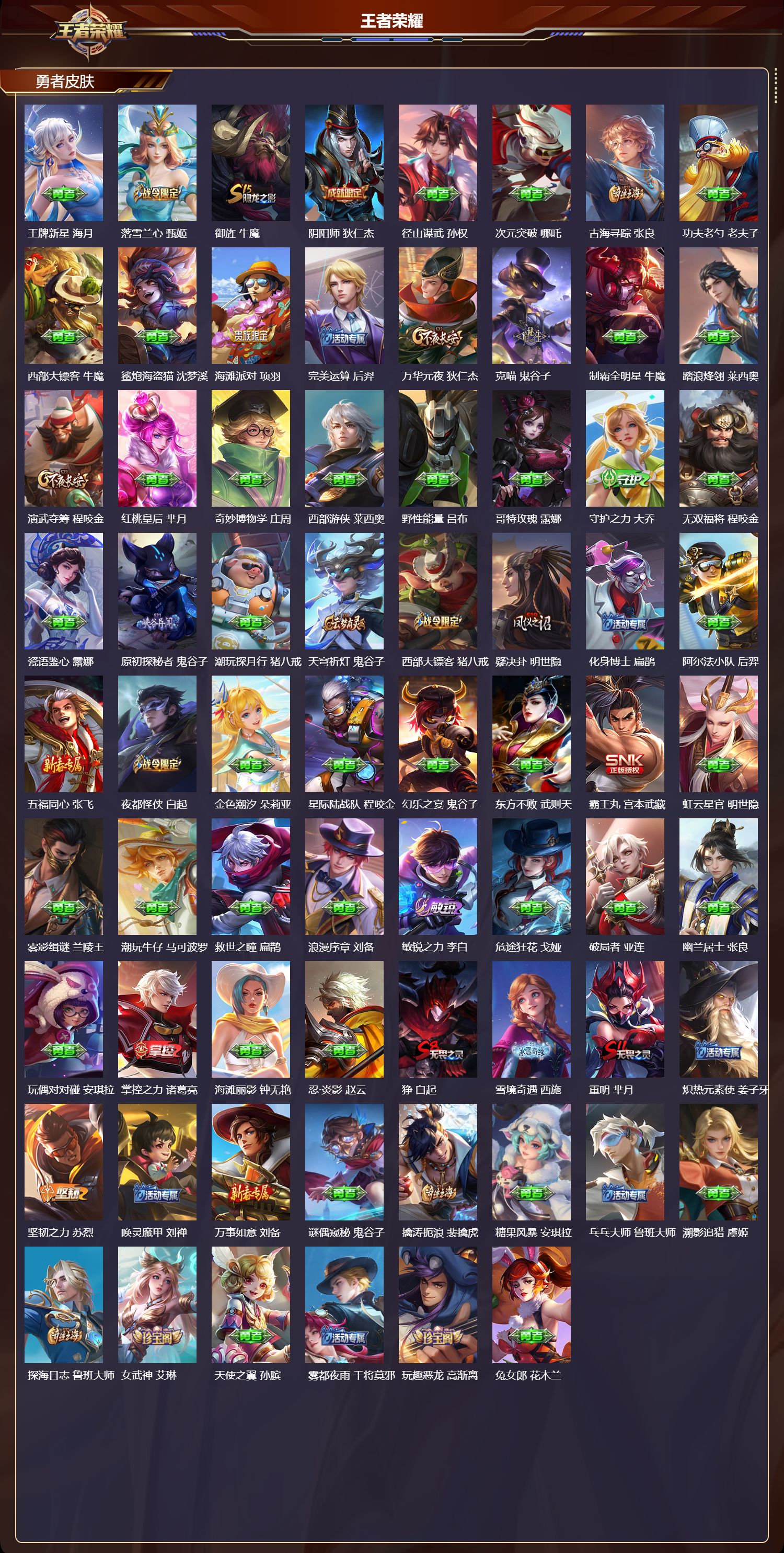 WZQM4252360王者荣耀账号详情图5